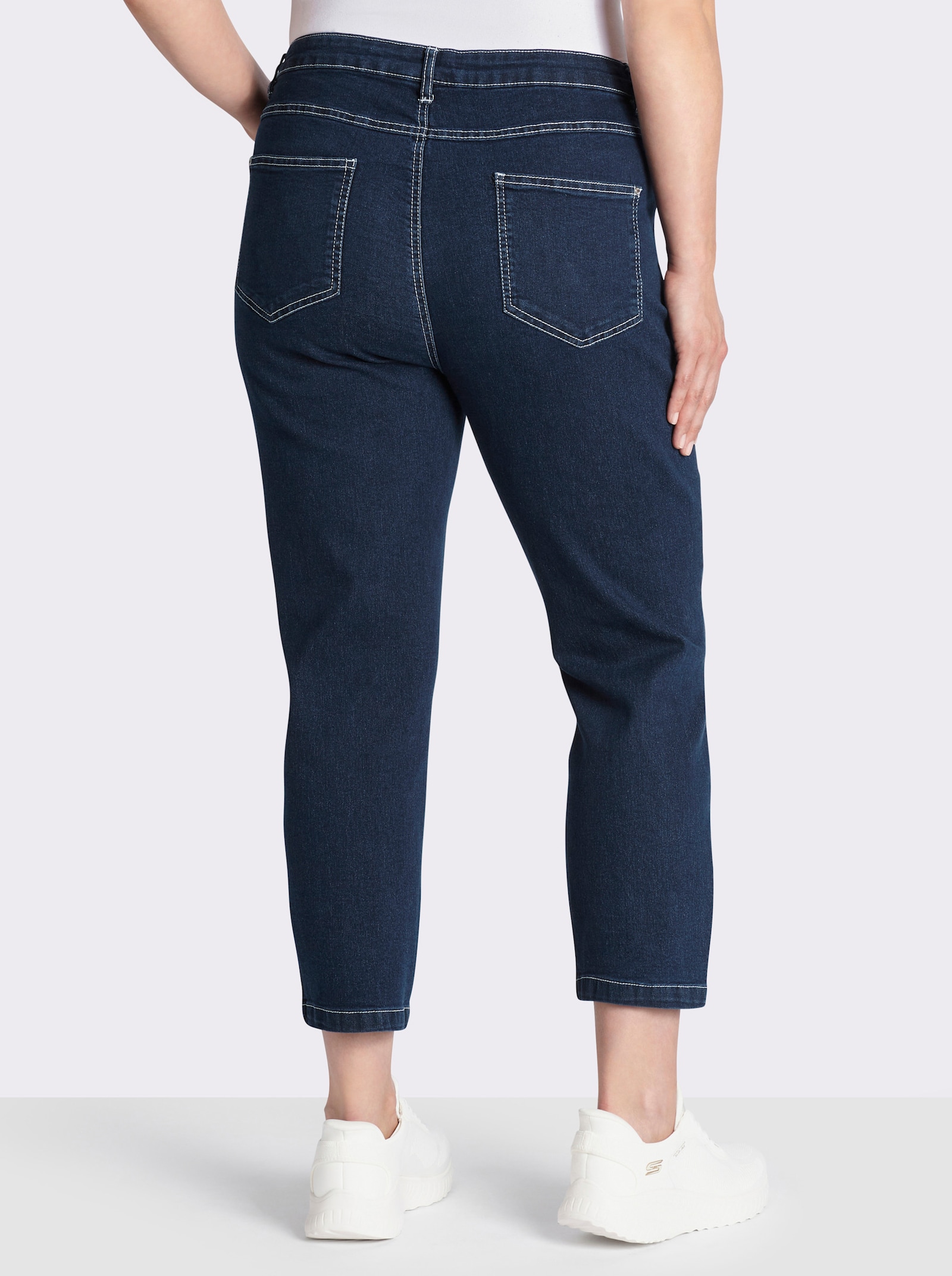 7/8-Jeans mit Stretch-Anteil - blue-stone-washed