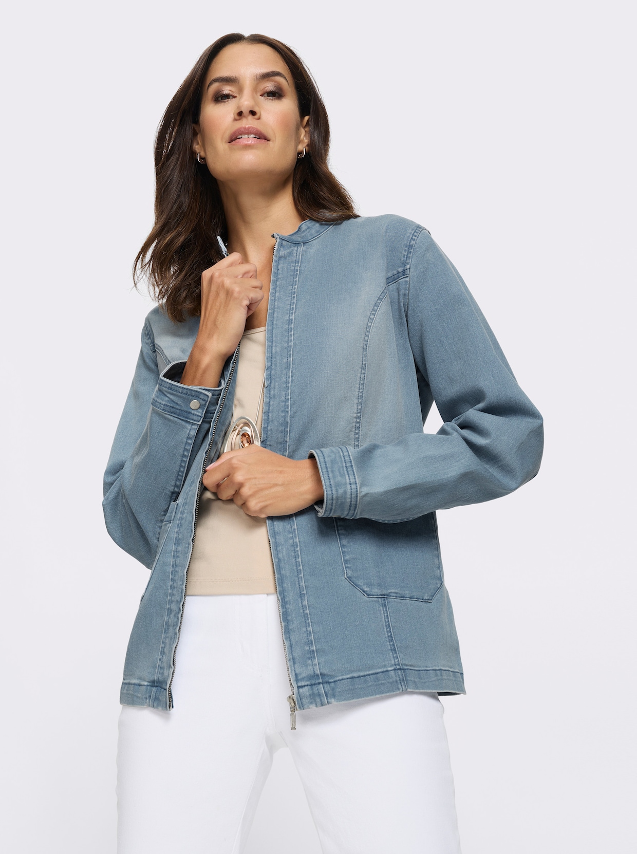Jeansjacke - blue-bleached
