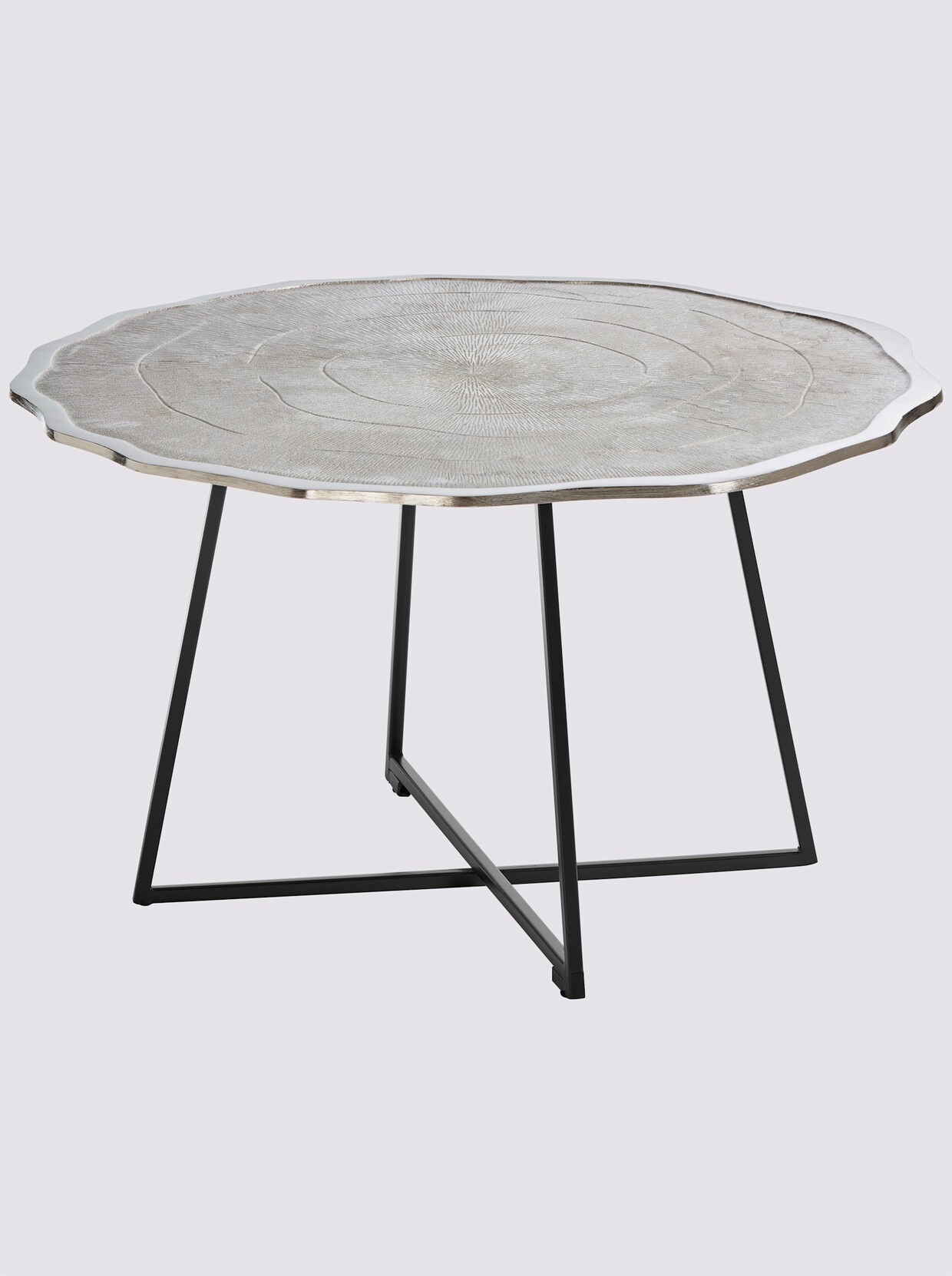 heine home Couchtisch - silberfarben-schwarz