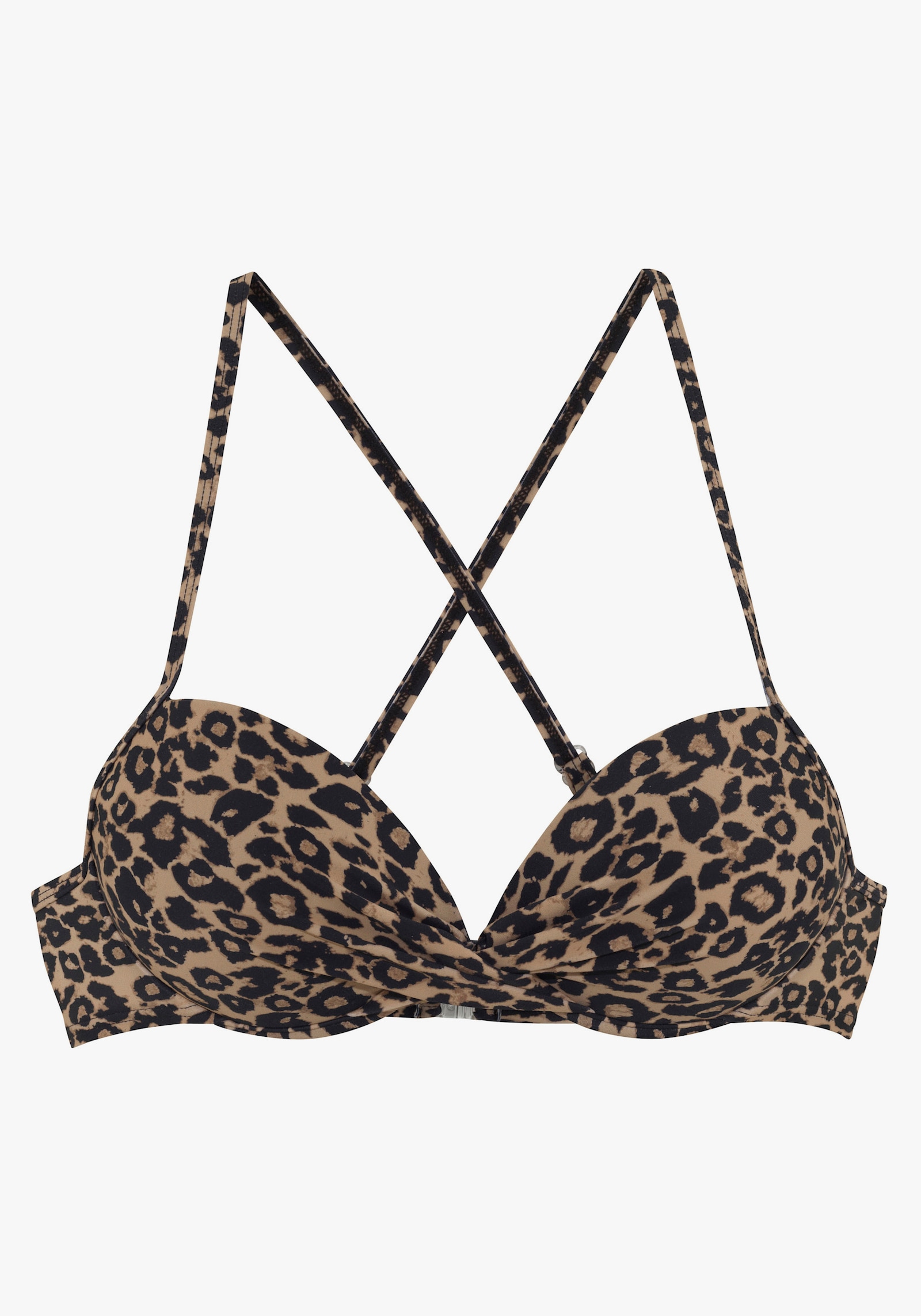 Vivance Push-Up-Bikini-Top - schwarz nougat bedruckt