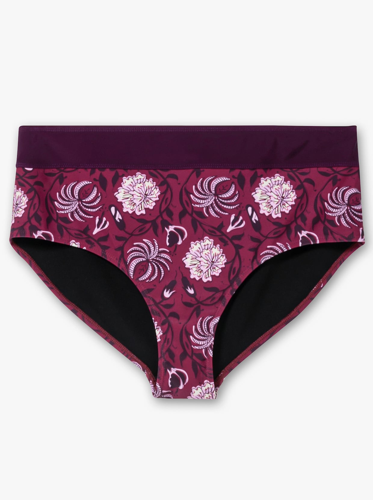 sheego by Joe Browns Bikinibroekje - bessenrood gedessineerd