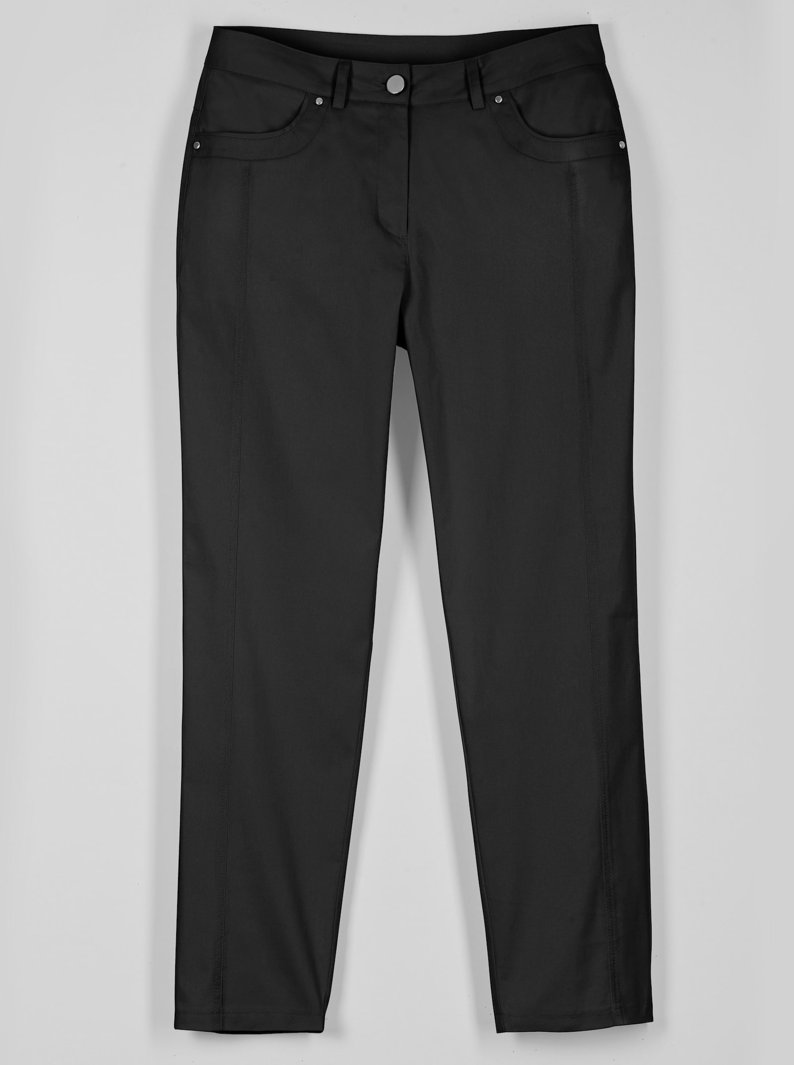 7/8-Jeans mit optisch streckenden Nähten - schwarz