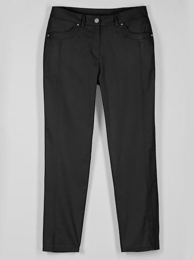 7/8-Jeans mit optisch streckenden Nähten - schwarz