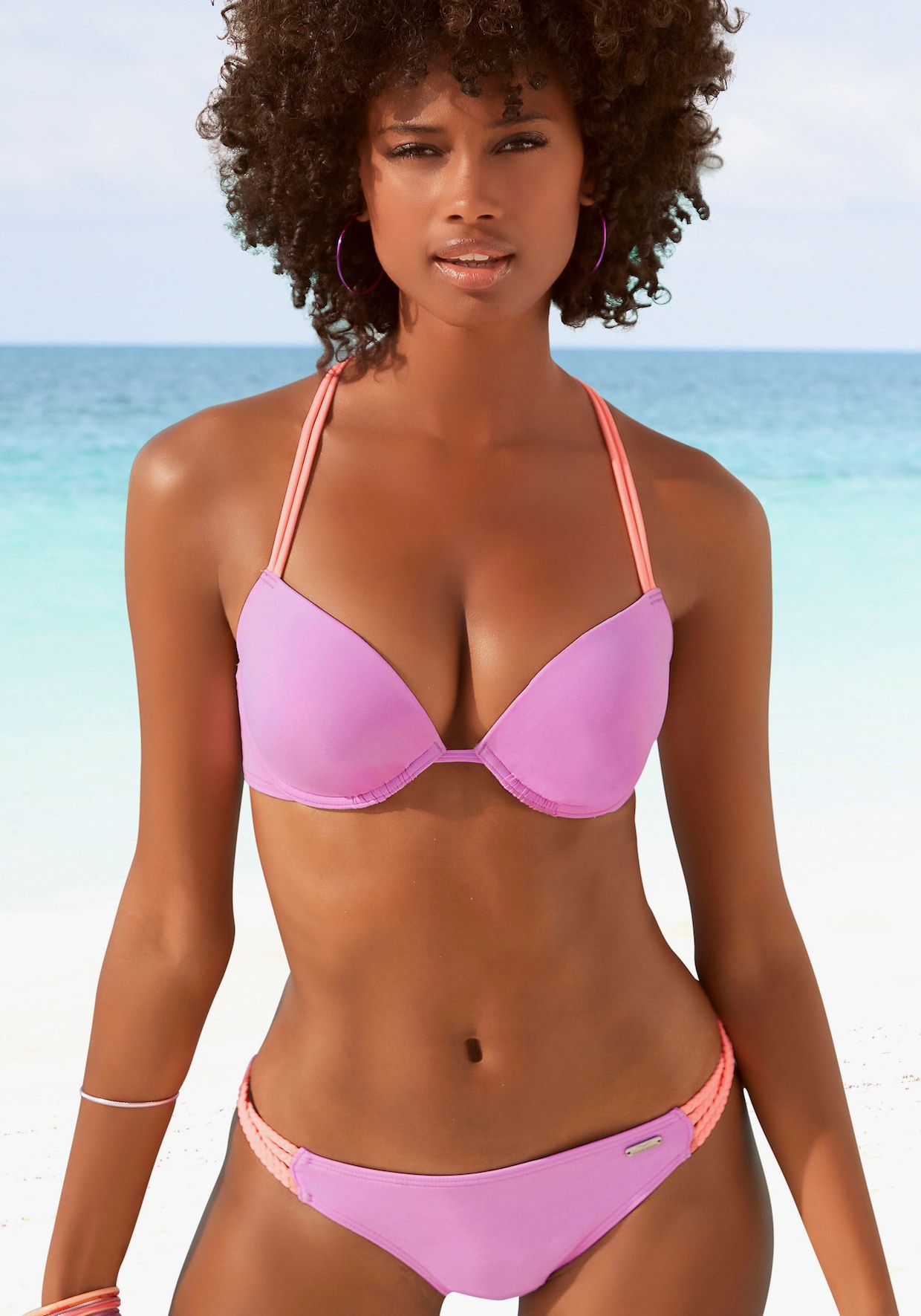 Venice Beach Push-Up-Bikini-Top - lila