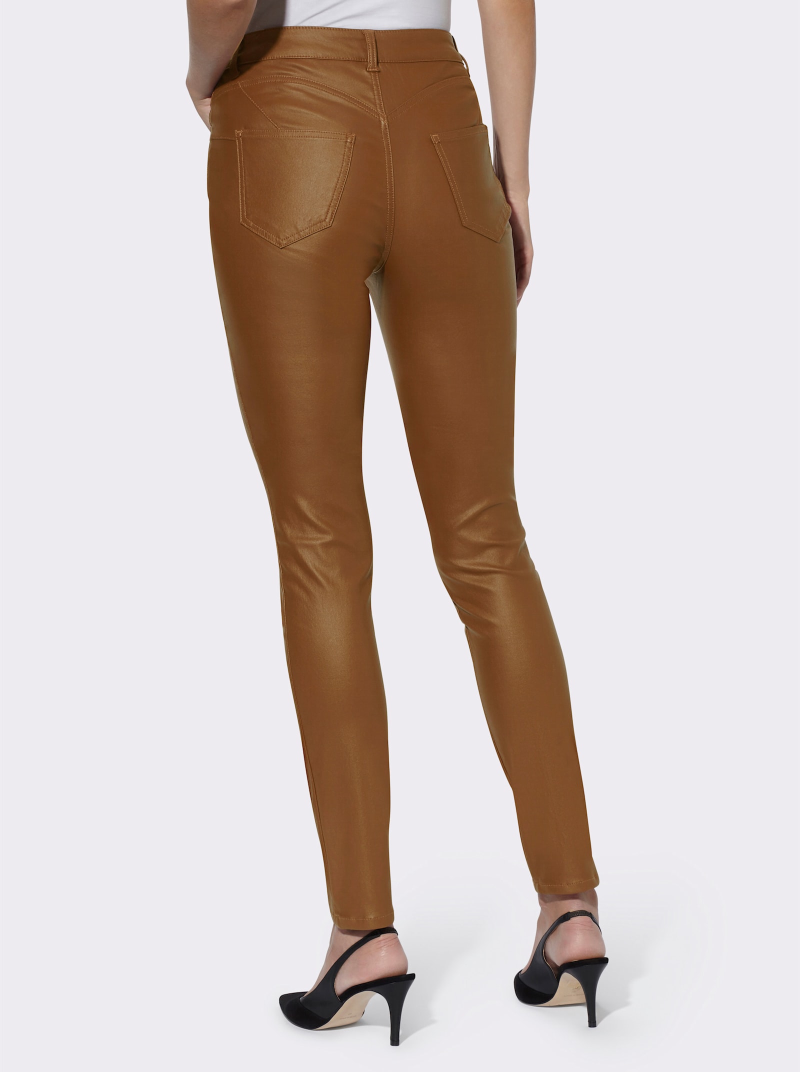 heine Bauchweg-Hose integriertes Power-Mesh - cognac