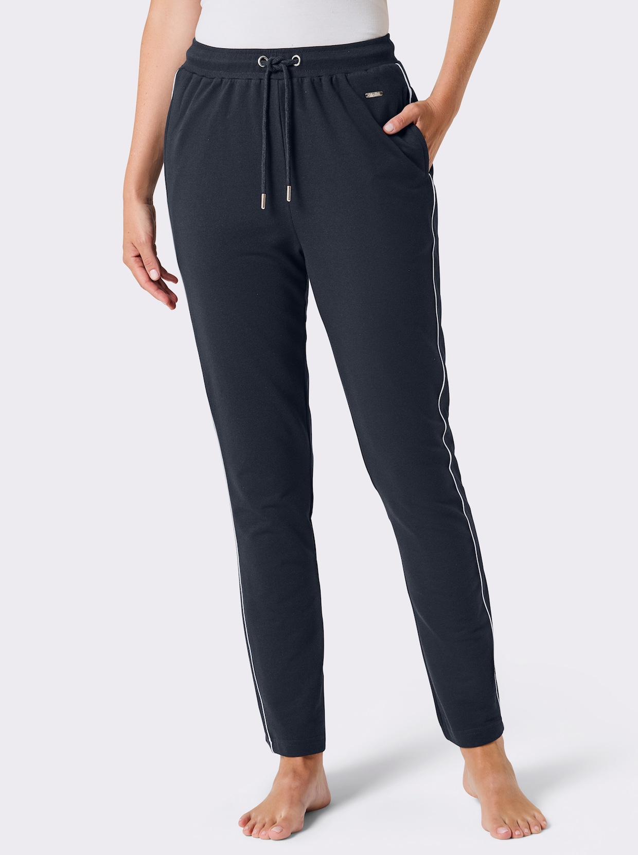 feel good Hose - marine-weiß