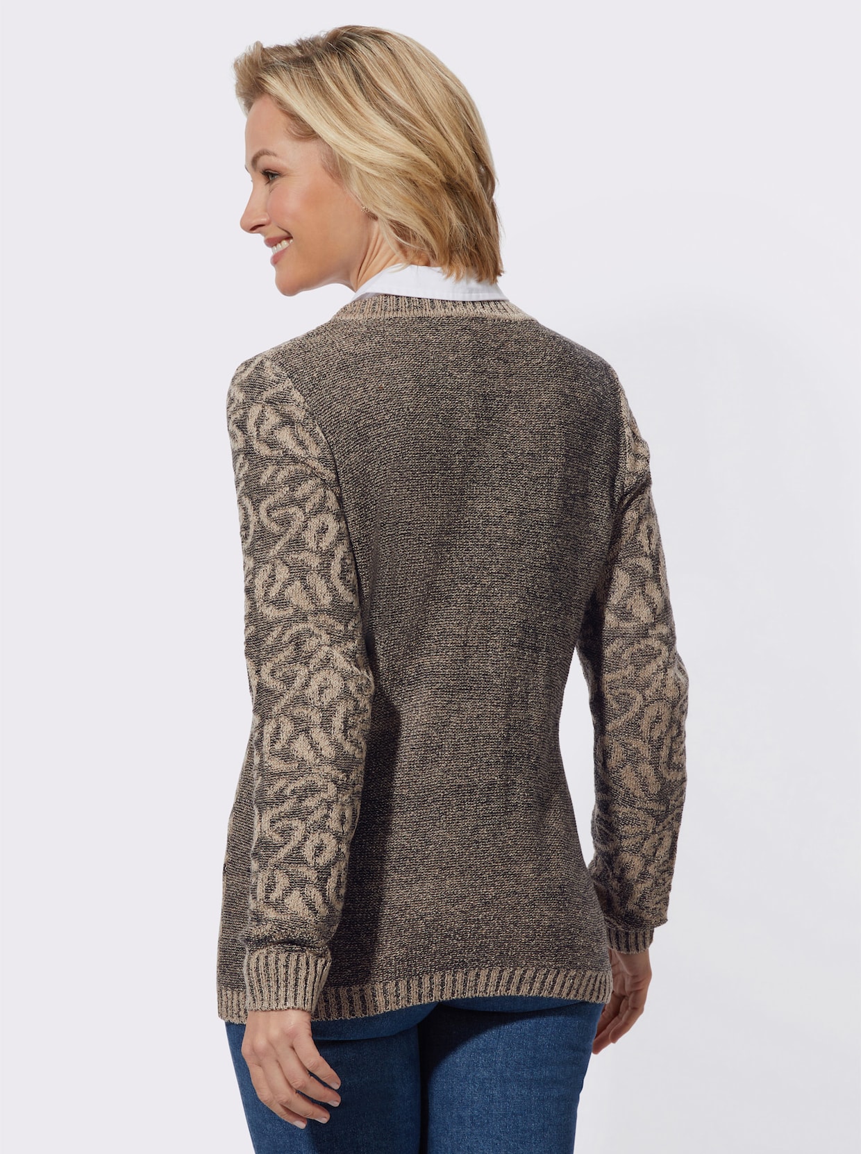 Vest - beige gemêleerd