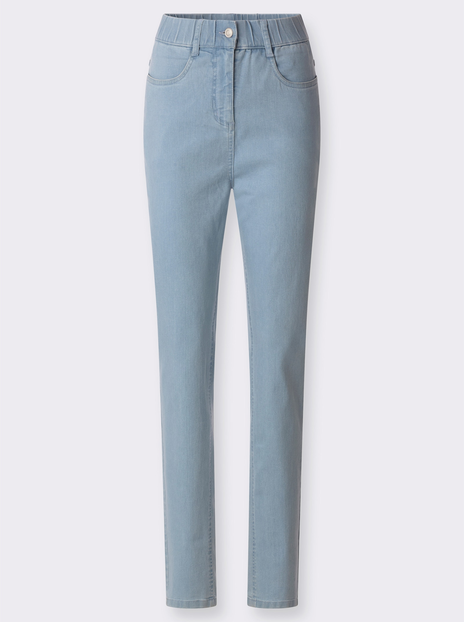Jeans mit Rundum-Dehnbund - blue-bleached