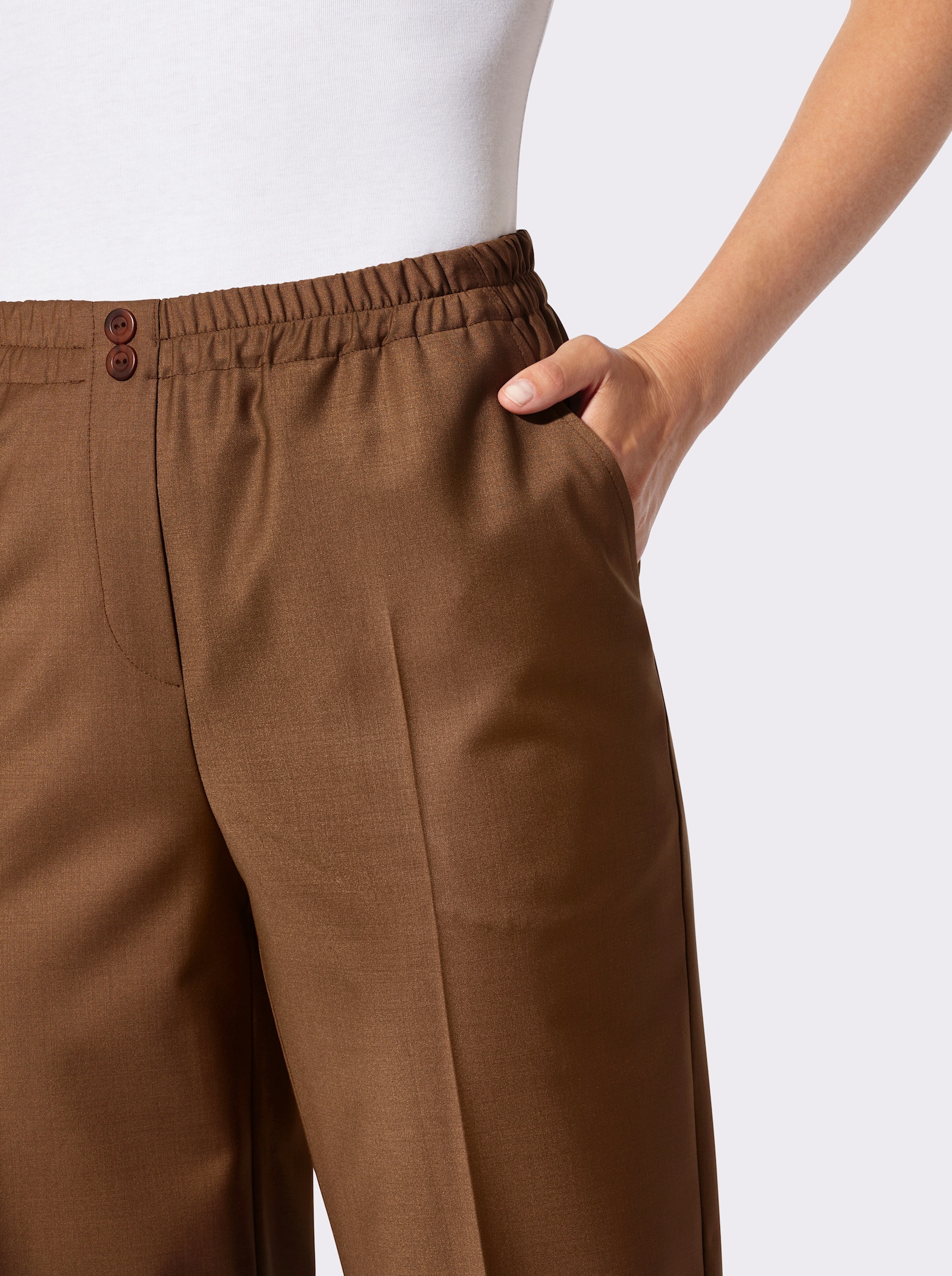 Come on Schlupfhose mit Sicherheitstaschen - braun