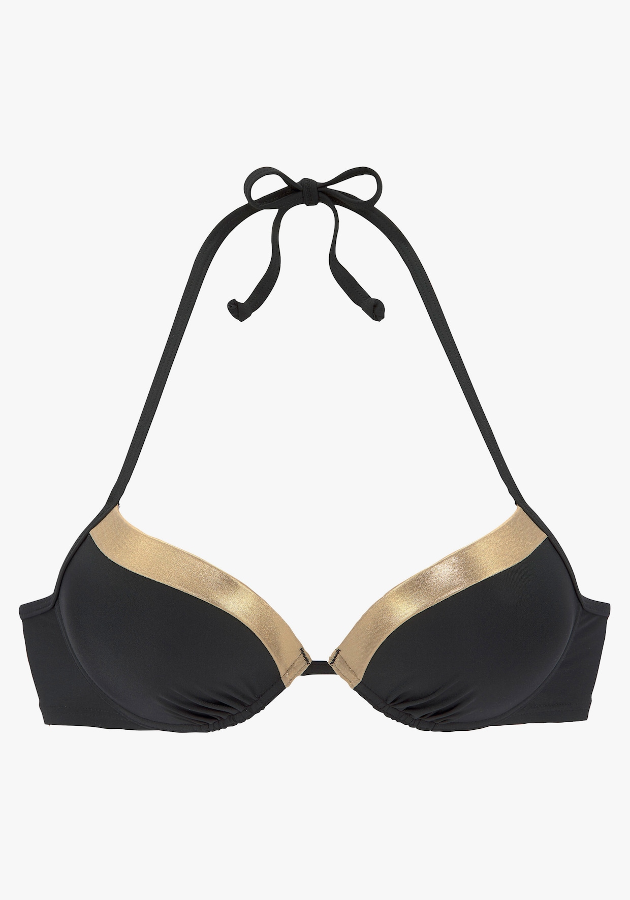 LASCANA Haut de bikini push-up - noir-couleur doré