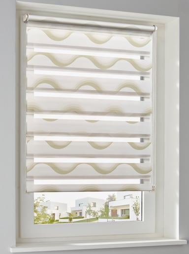heine home Doppelrollo - weiß-beige