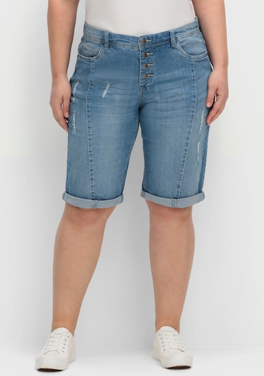 sheego Jeansbermudas - light blue-denim
