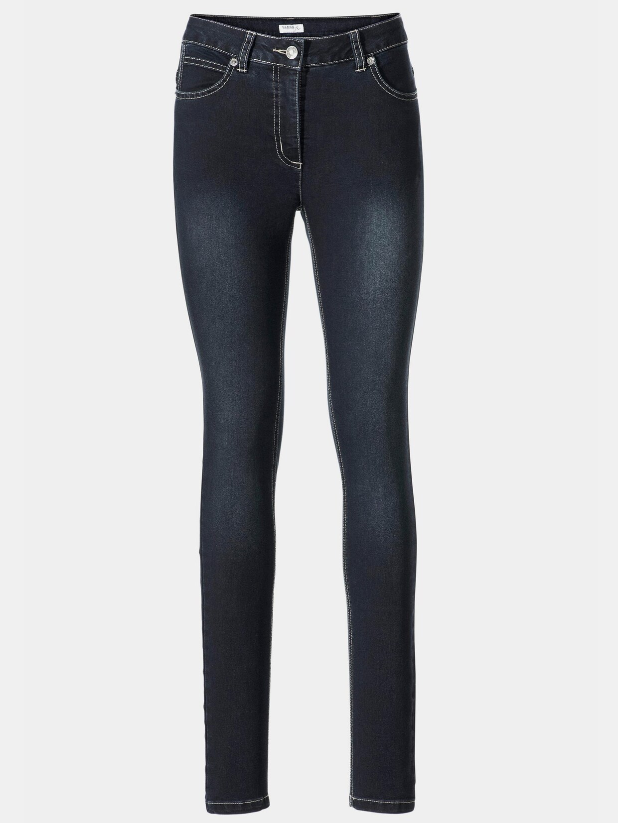 Linea Tesini Bauchweg-Jeans - dark used