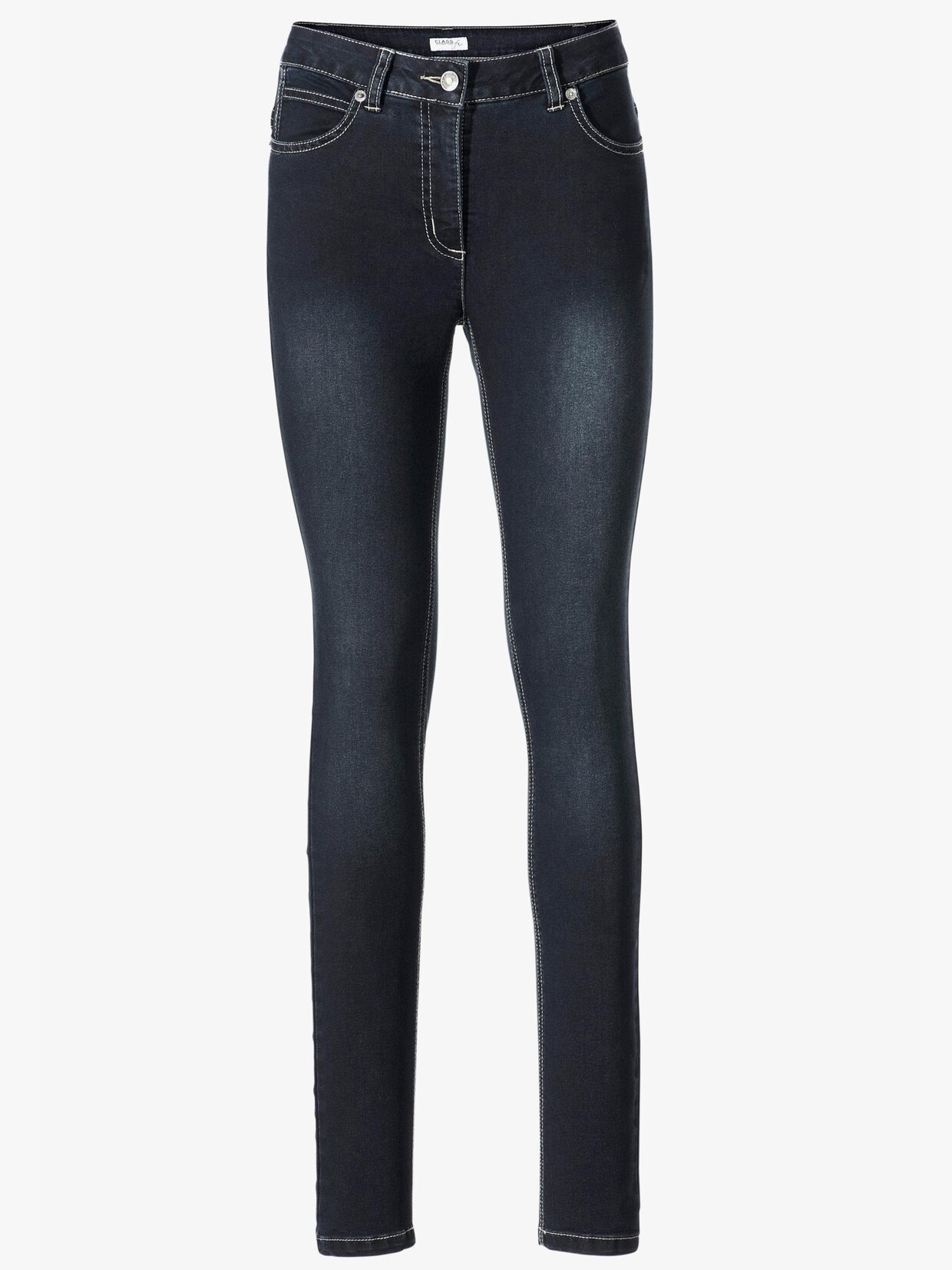 Linea Tesini Bauchweg-Jeans - dark used