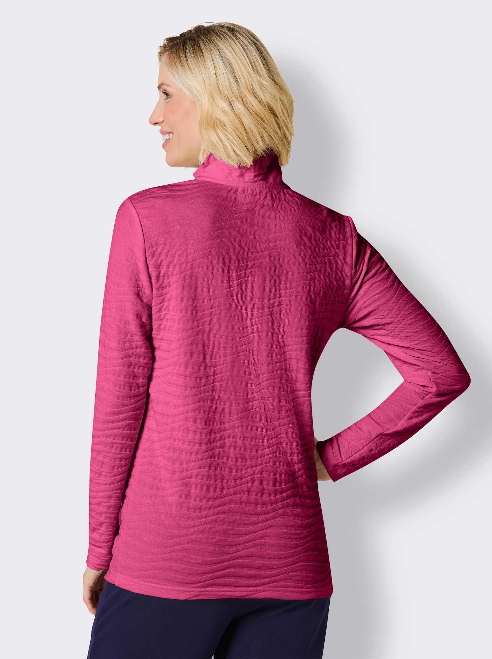 Catamaran Sports Sweatshirt in Struktur-Qualität - fuchsia