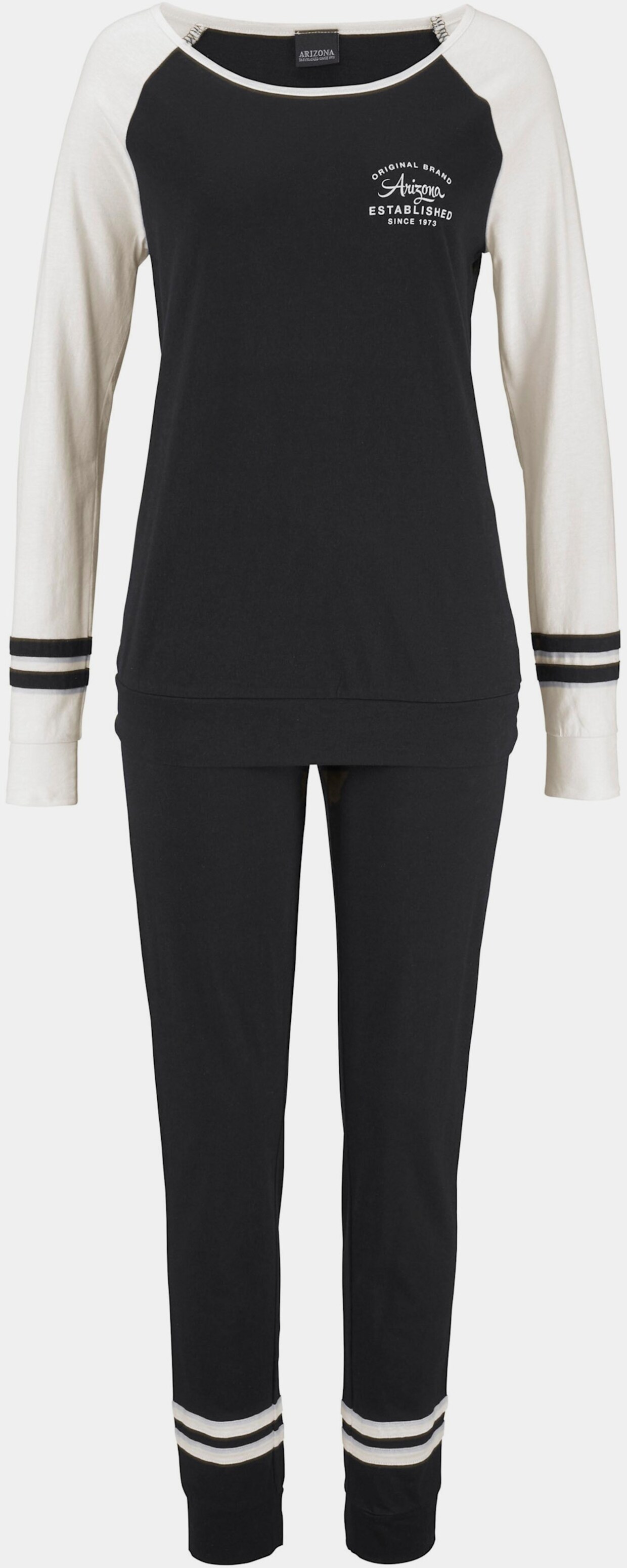 Arizona Pyjama - schwarz-ecru
