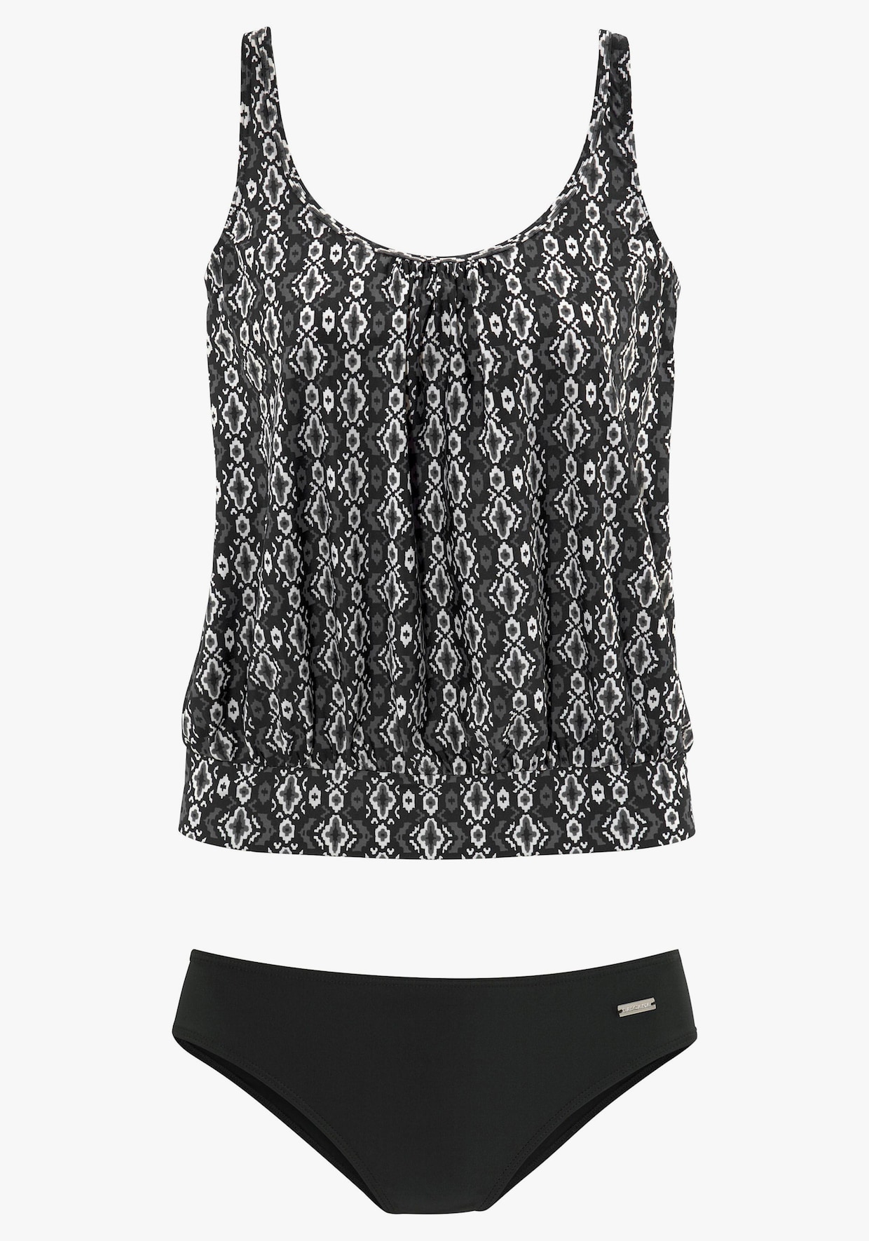 LASCANA Oversized tankini - zwart geprint
