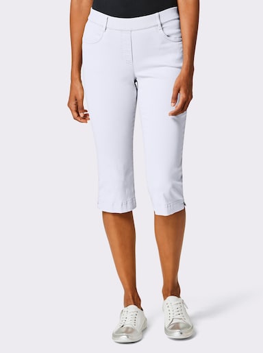 Ascari Caprijeans in Schlupfform - weiß