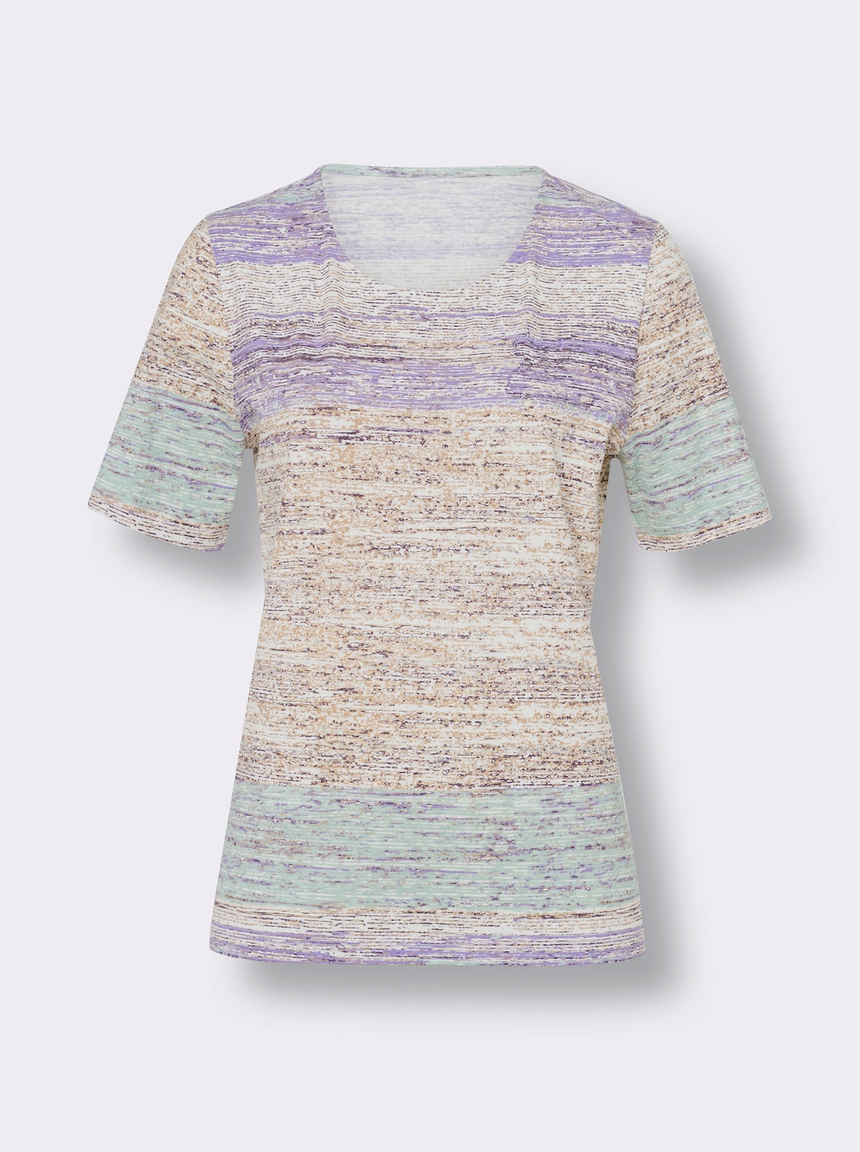 Shirt met korte mouwen - ecru/kalkmint bedrukt