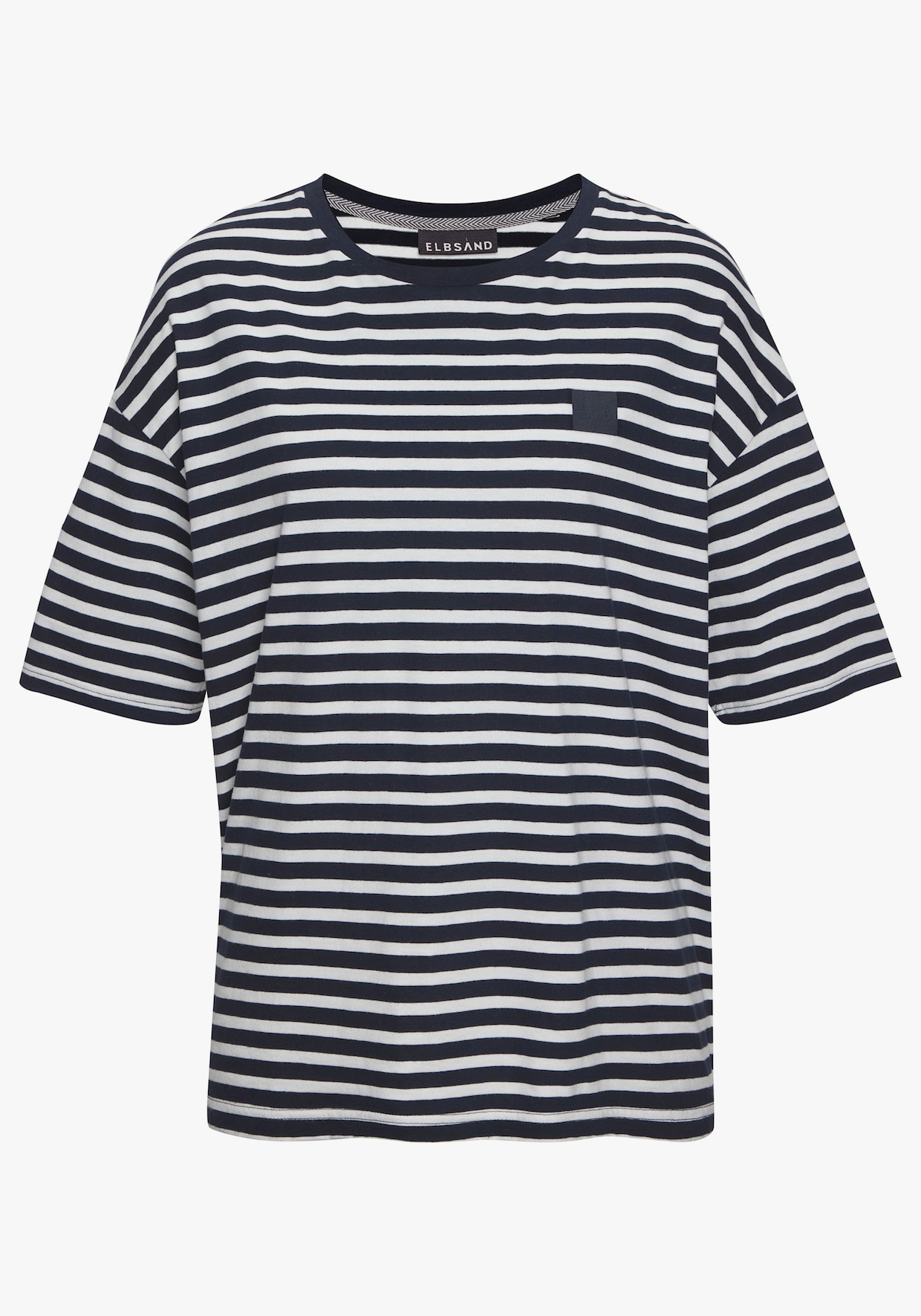 Elbsand T-Shirt - marine-creme gestreift