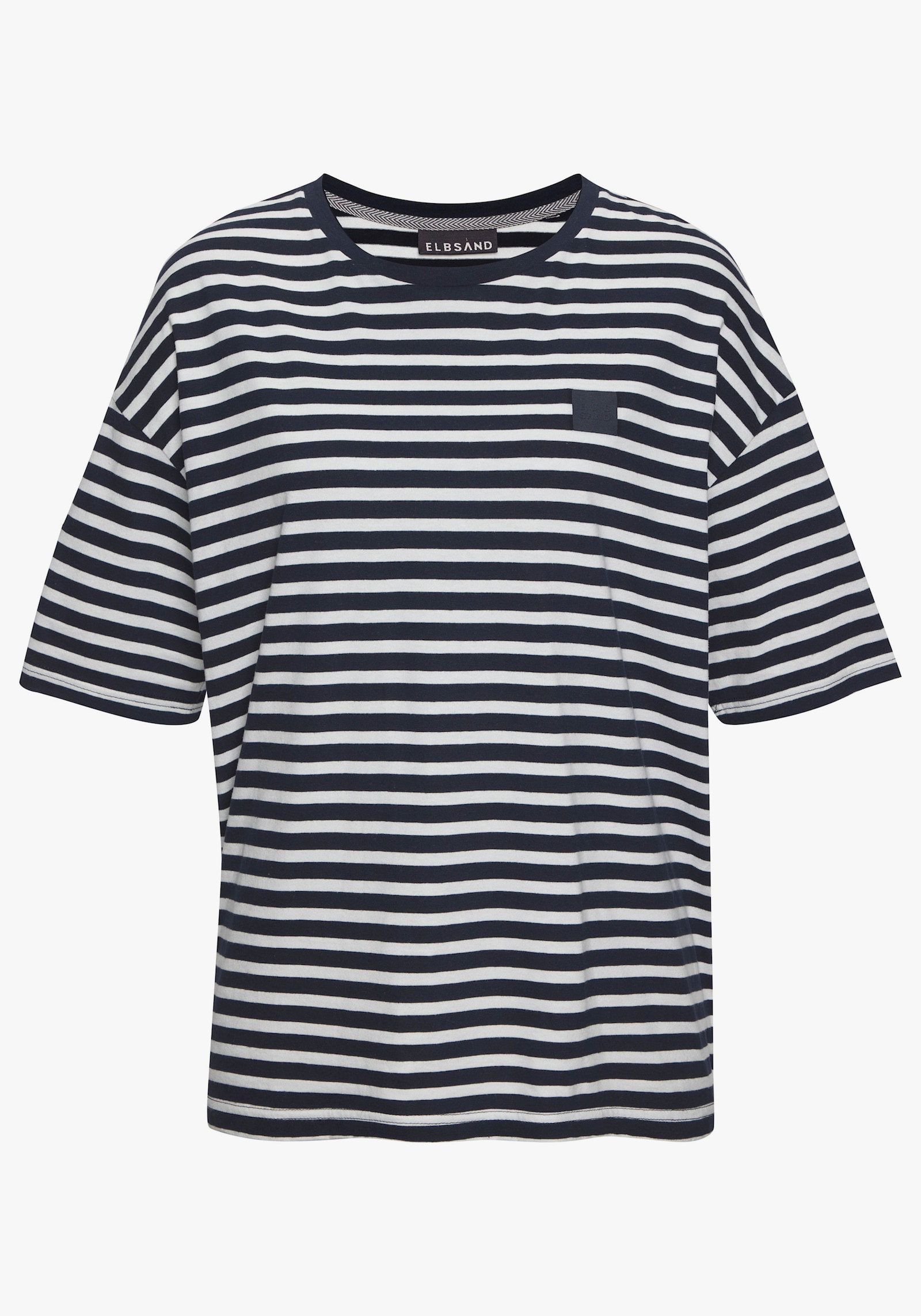 Elbsand T-Shirt - marine-creme gestreift