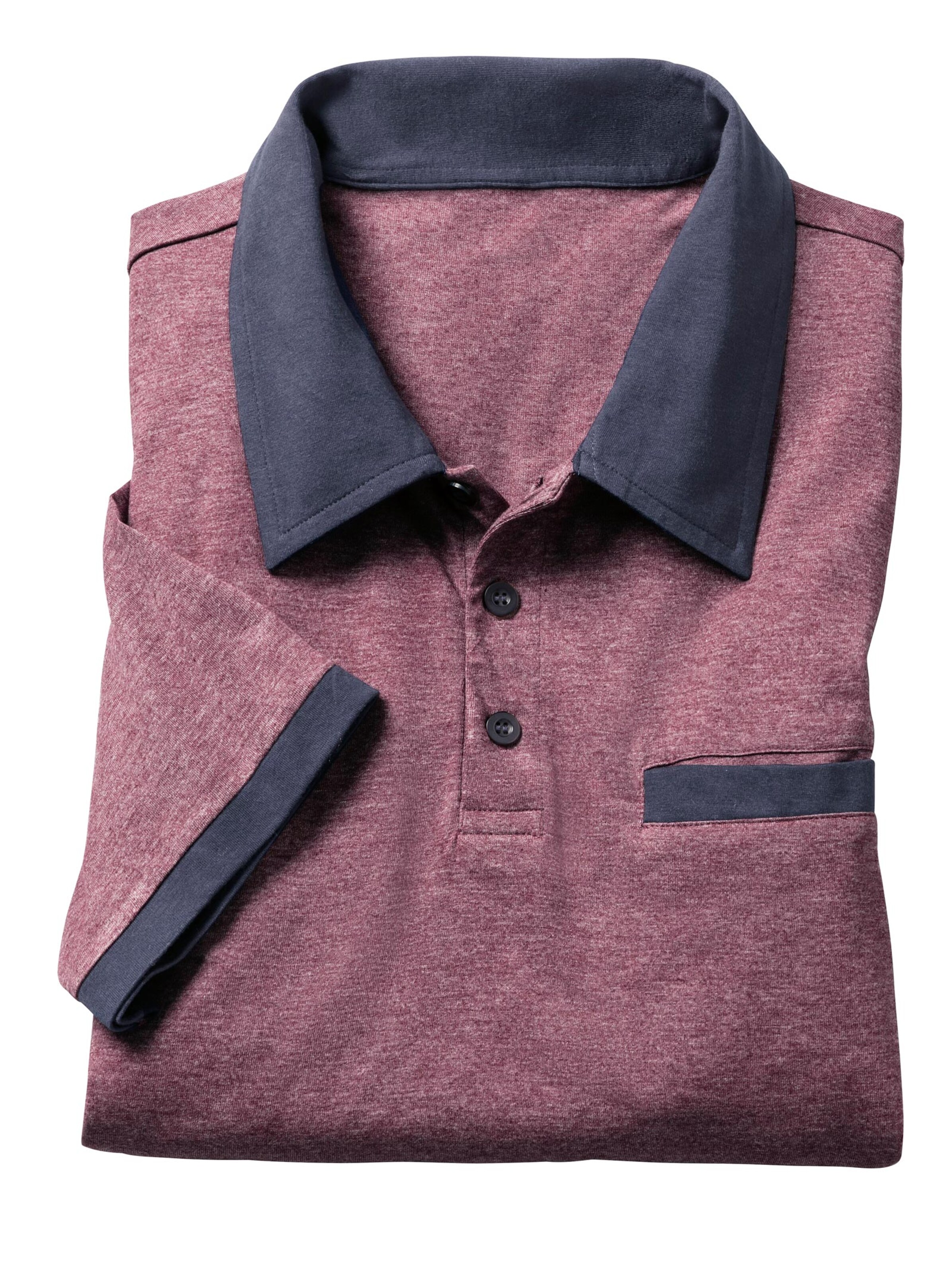 Poloshirt - rot-meliert