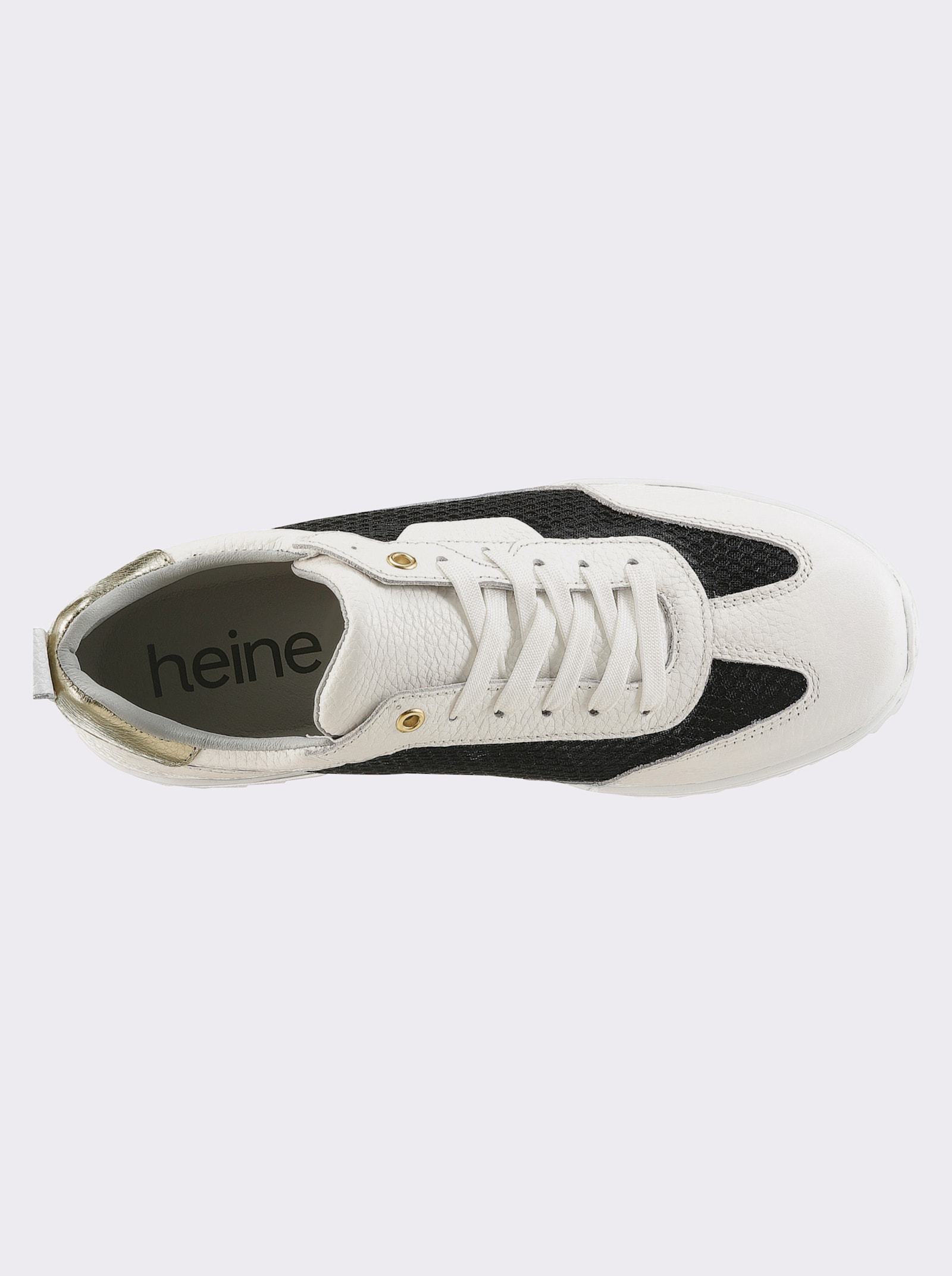 heine Sneaker mit Keilabsatz - weiß-schwarz