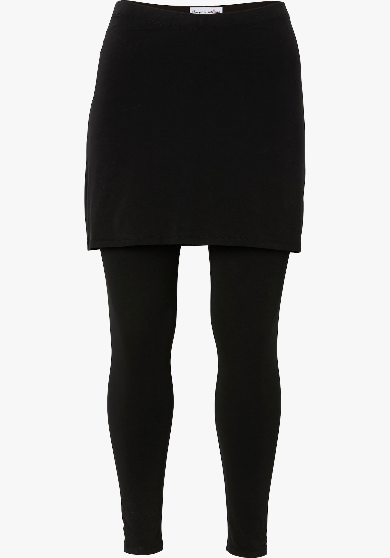sheego by Joe Browns Leggings mit angesetztem Minirock - schwarz