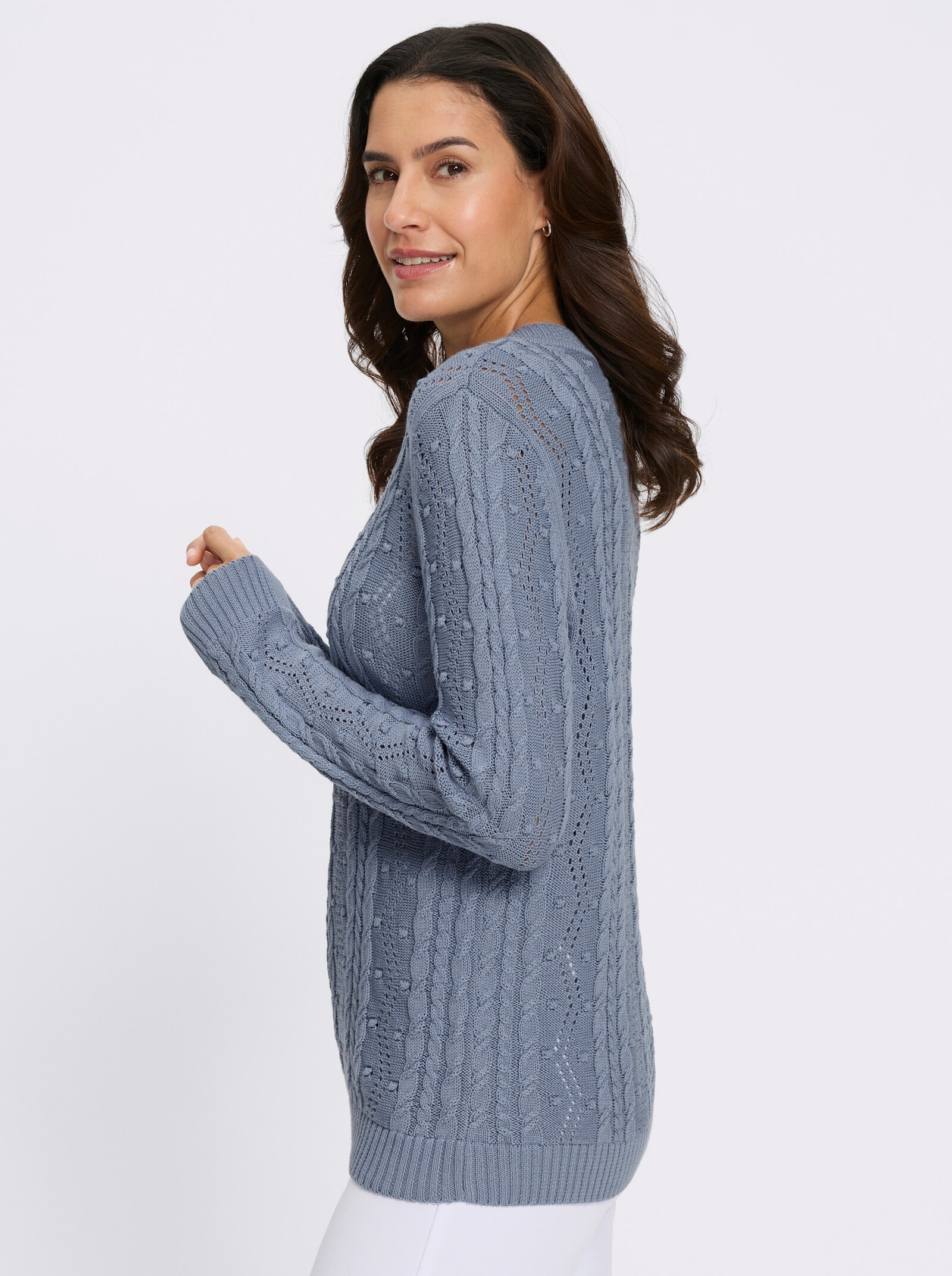 Pullover - taubenblau