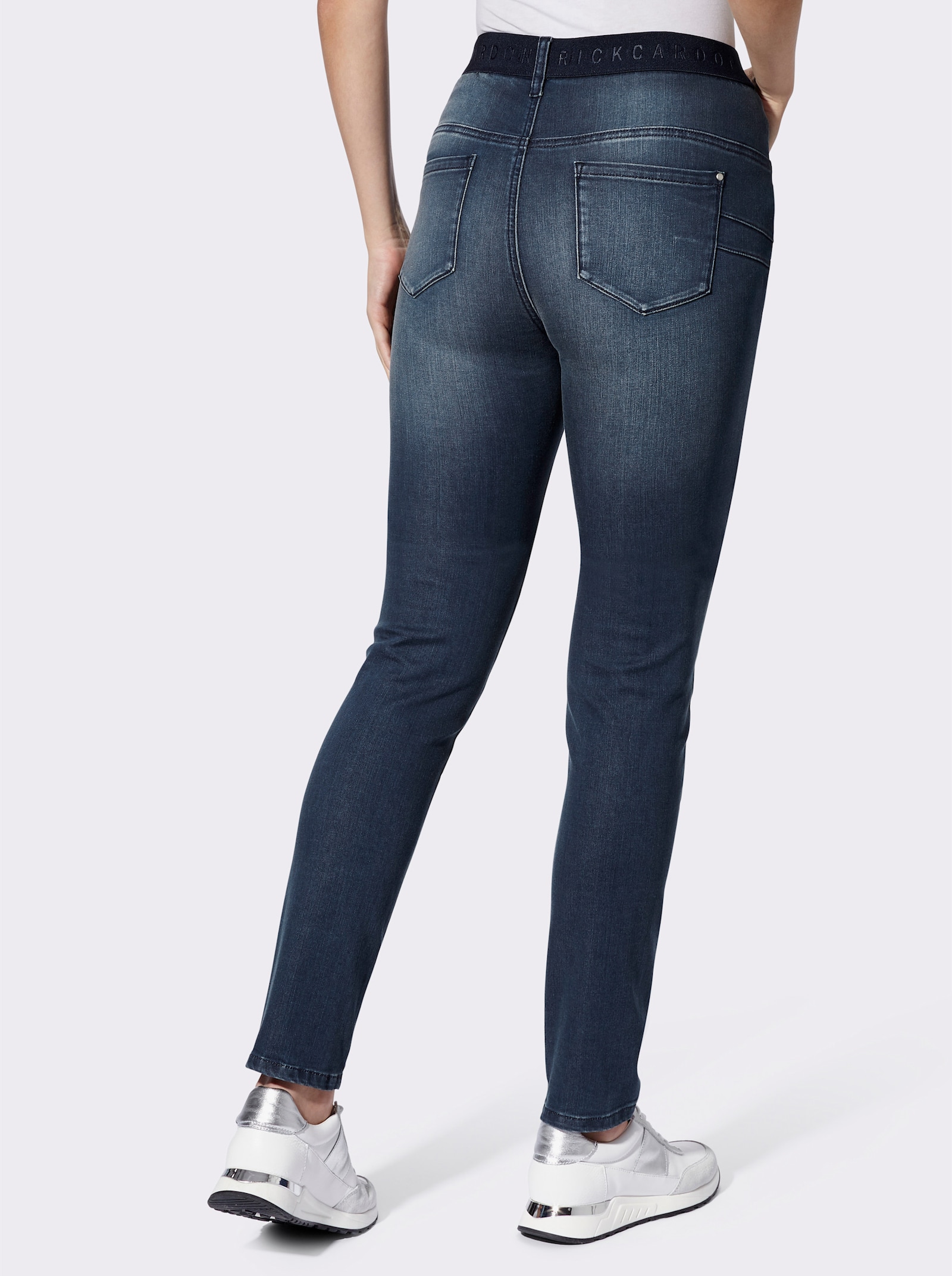 heine 5-pocketjeans met glittersteentjes - blue-stonewashed