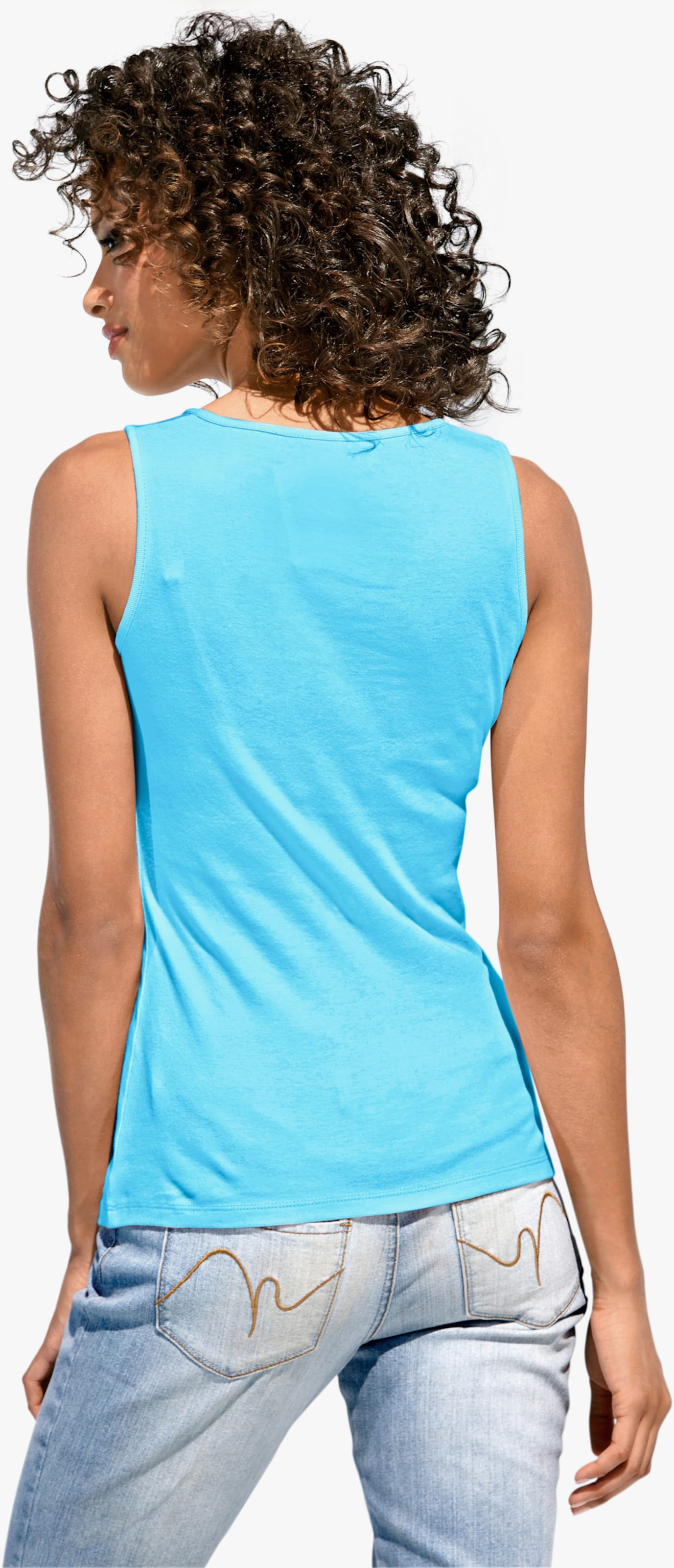 heine Shirttop mit Karree-Ausschnitt - aqua
