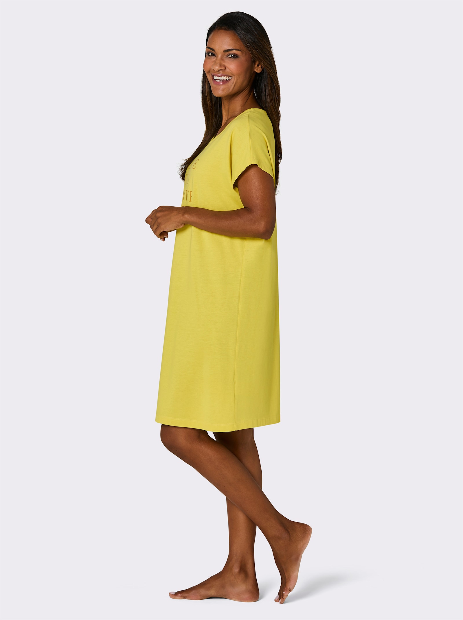 wäschepur Sleepshirts - schwarz + limone