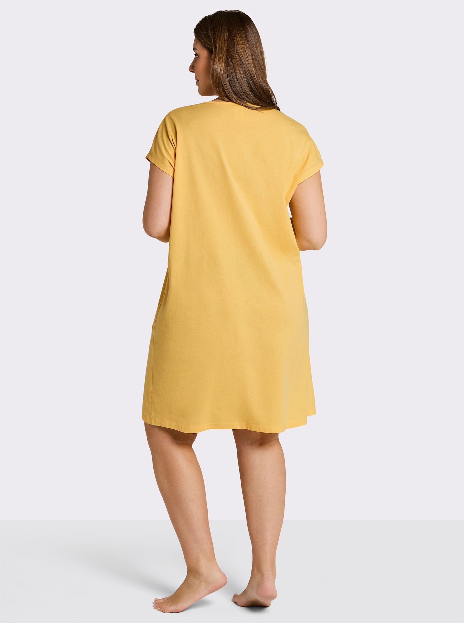 wäschepur Sleepshirts in Oversize-Form - gelb-graphit + anthrazit-graphit