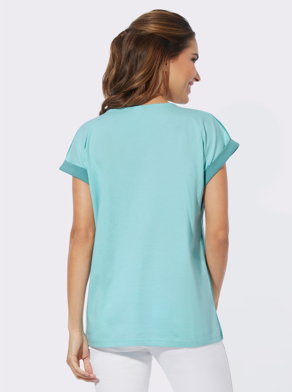 Kurzarmshirt - mint-salbei