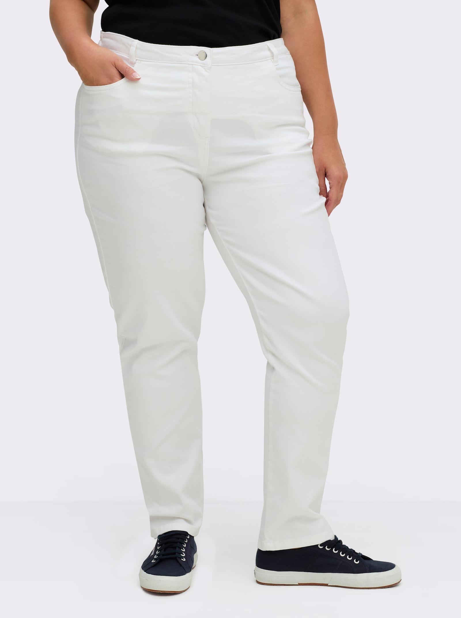 Jeans mit Stretch-Anteil - weiß