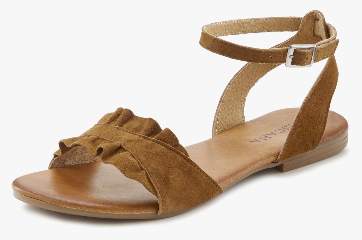 LASCANA slipper - camelkleuren
