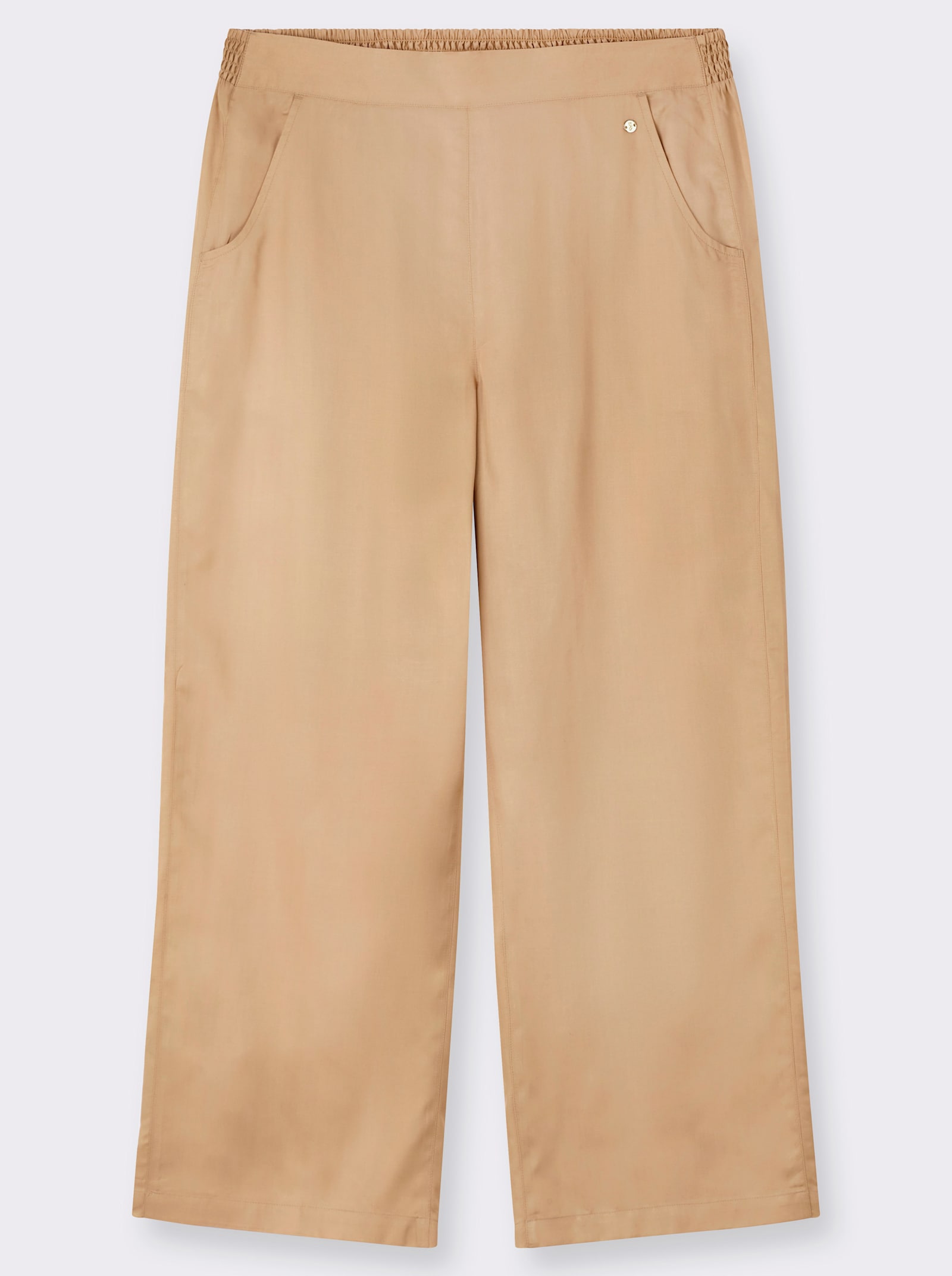 sheego Schlupfhose mit Smokbund hinten - camel