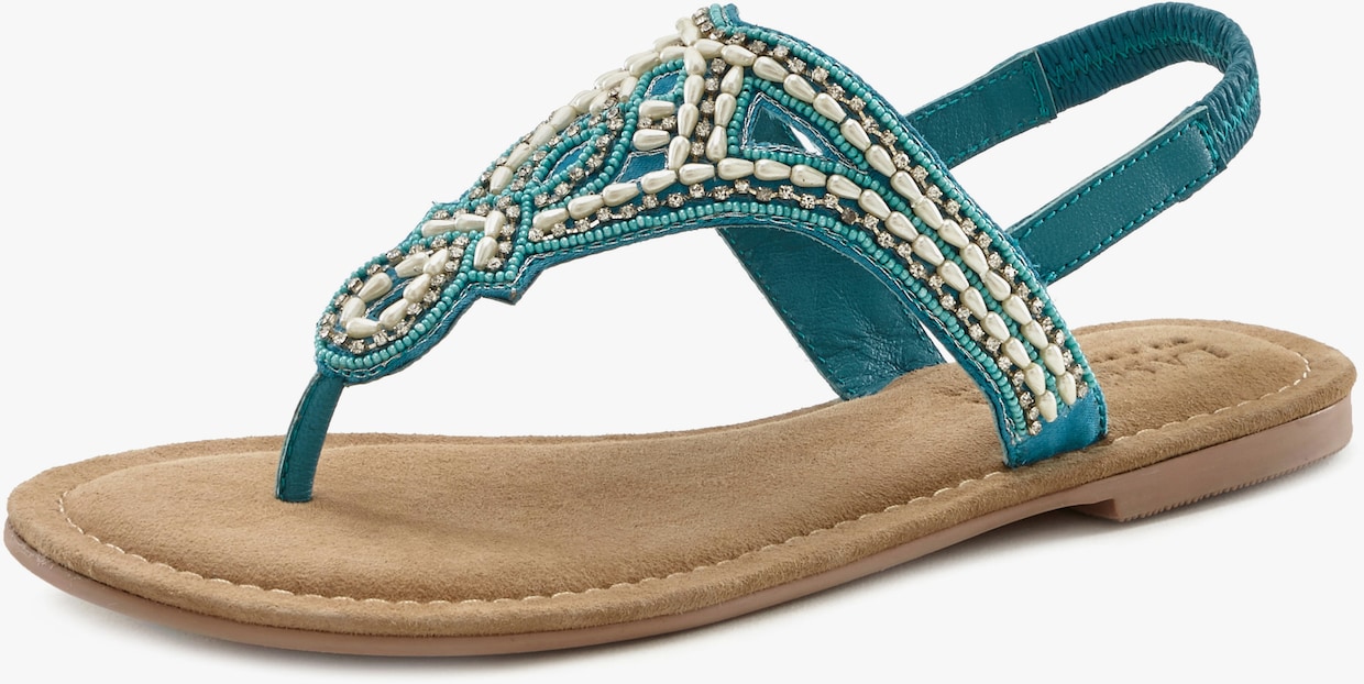 LASCANA Teenslipper - turquoise