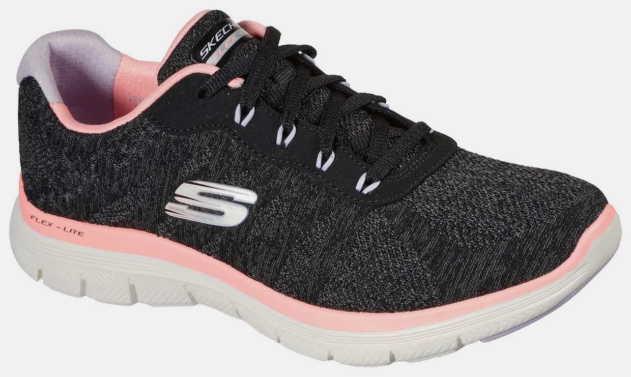 Skechers Sneaker - schwarz-koralle