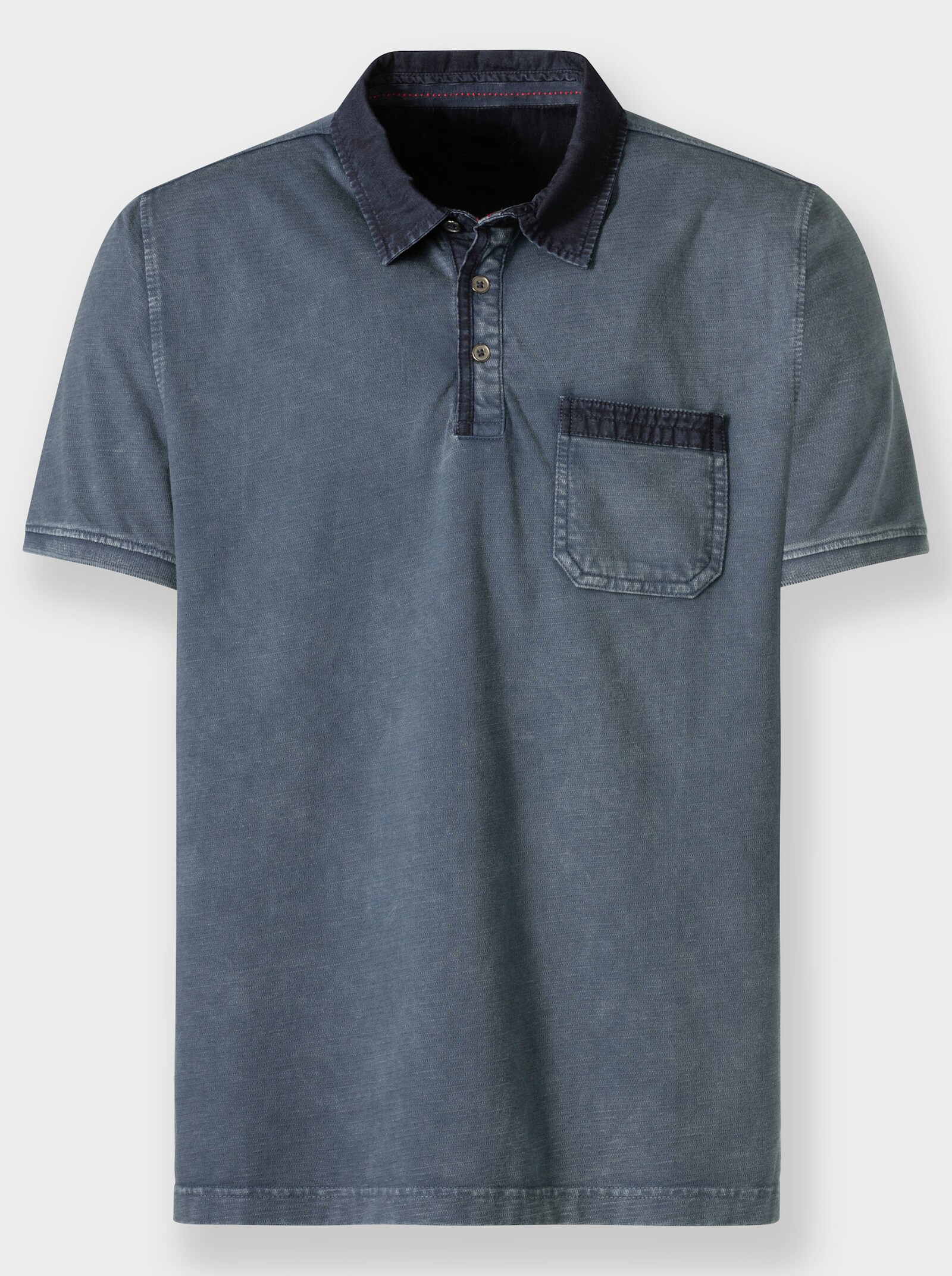 Marco Donati Kurzarm-Shirt - rauchblau-meliert