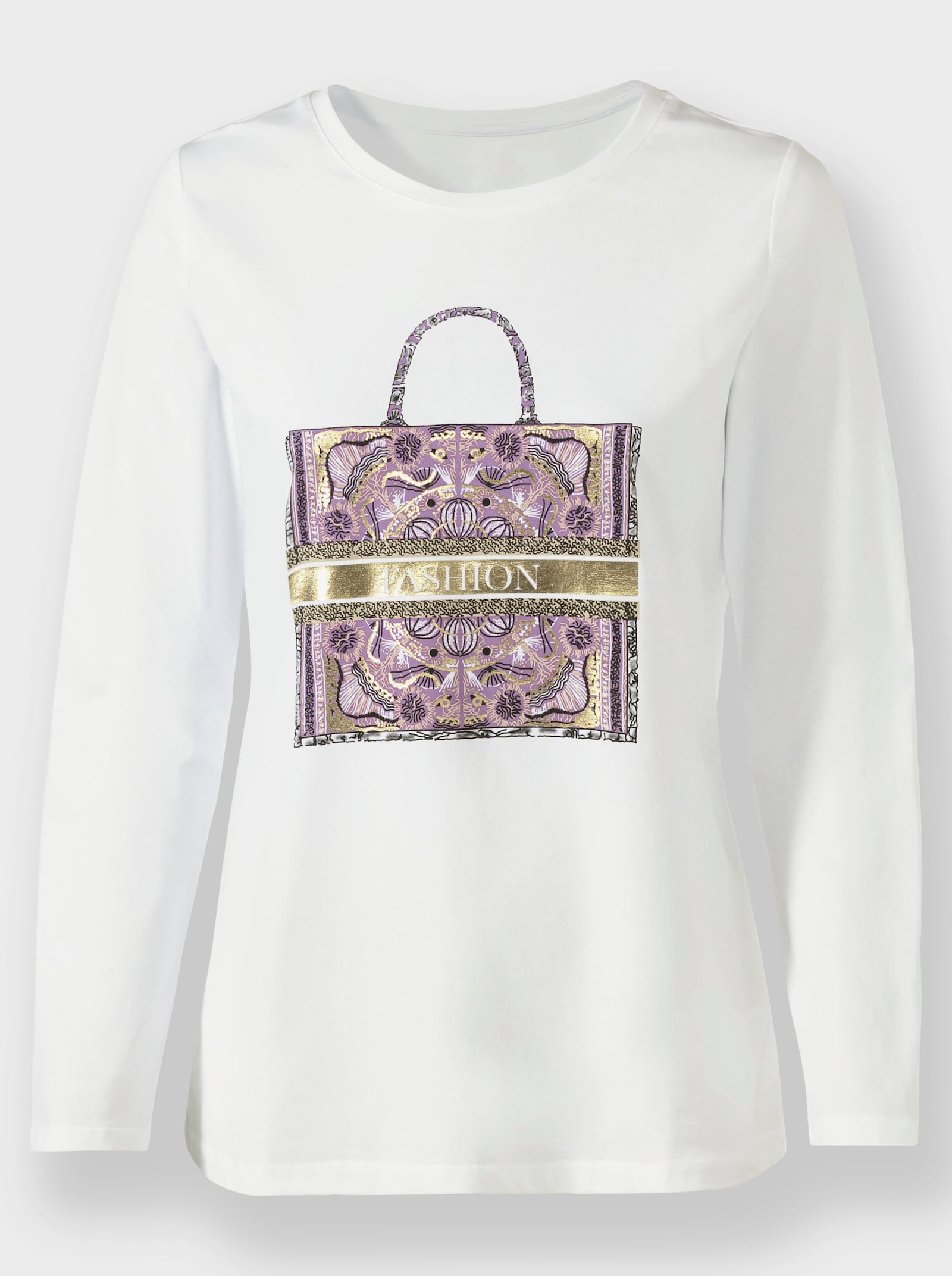 heine T-shirt avec imprimé feuille - écru