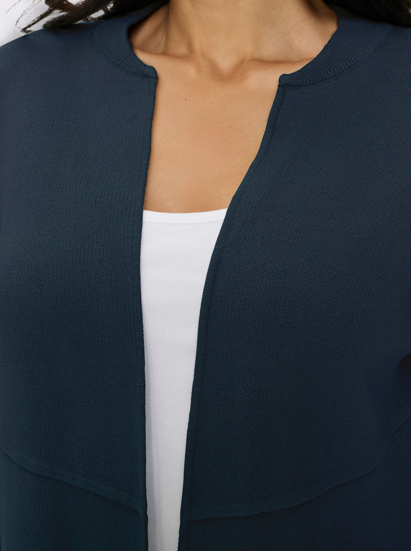 Strickjacke im Jaquard-Dessin - dunkelblau