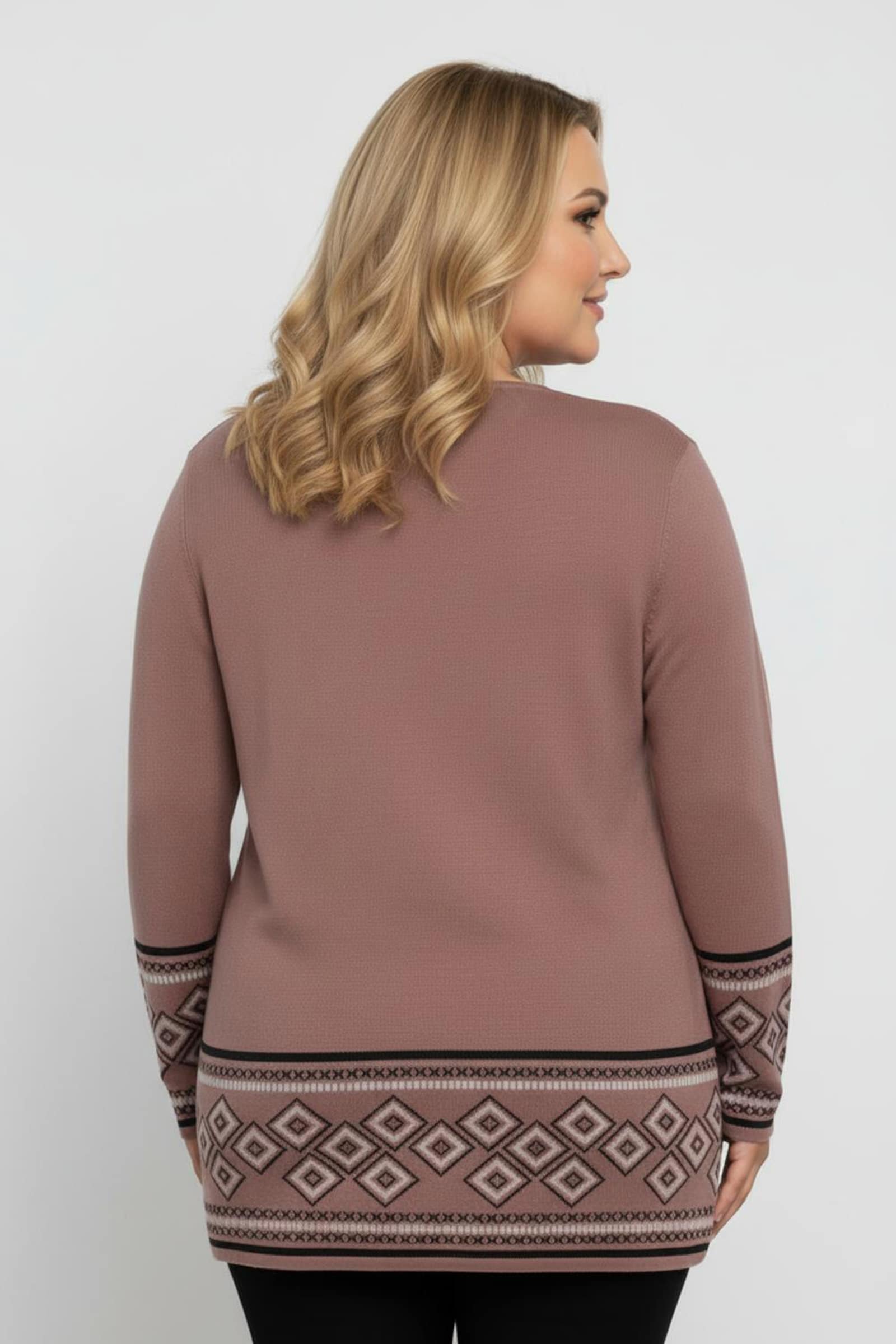 Longpullover weich wie Kaschmir - rosenholz-marine