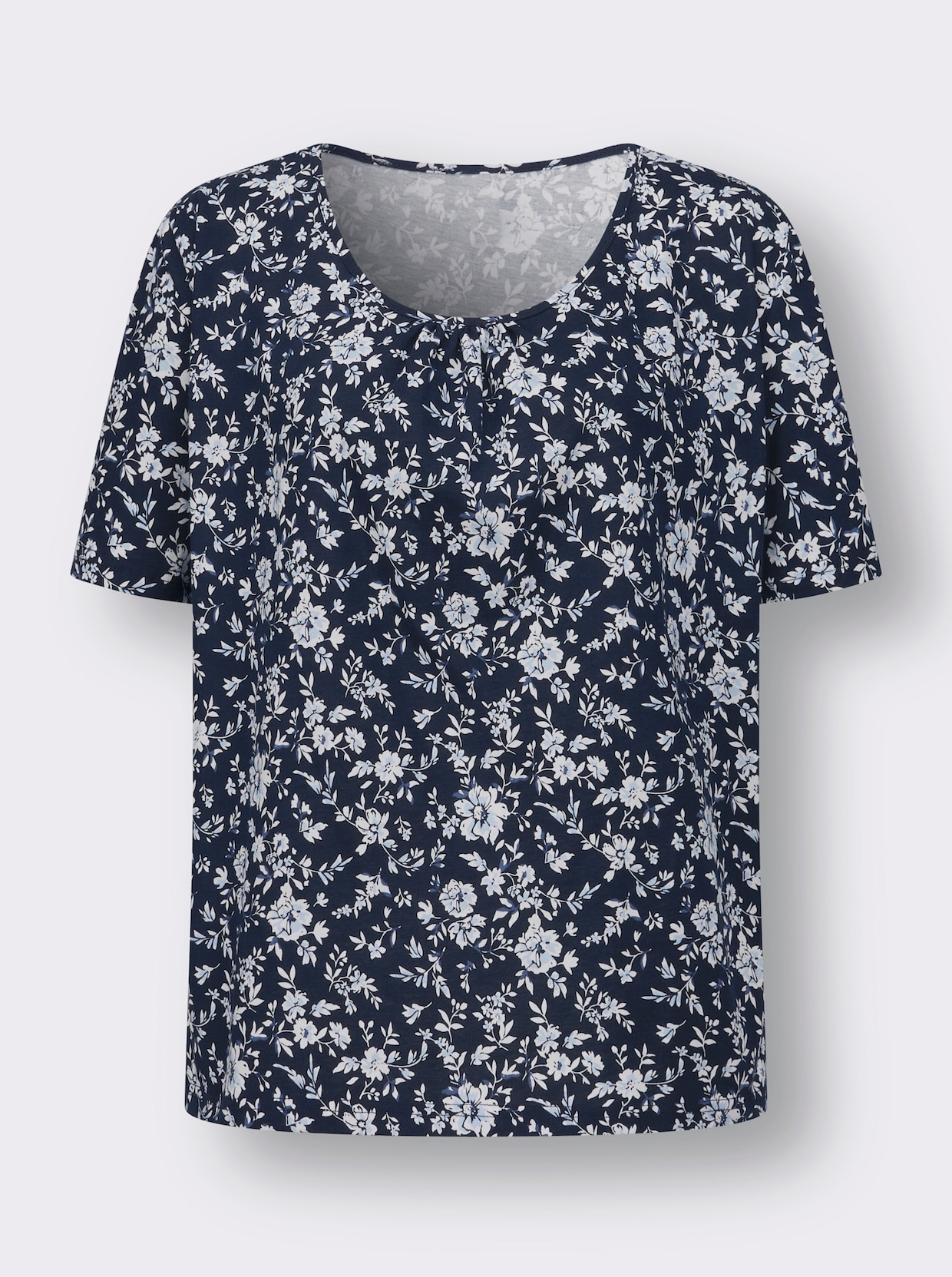 Shirt met korte mouwen - marine/lichtblauw bedrukt