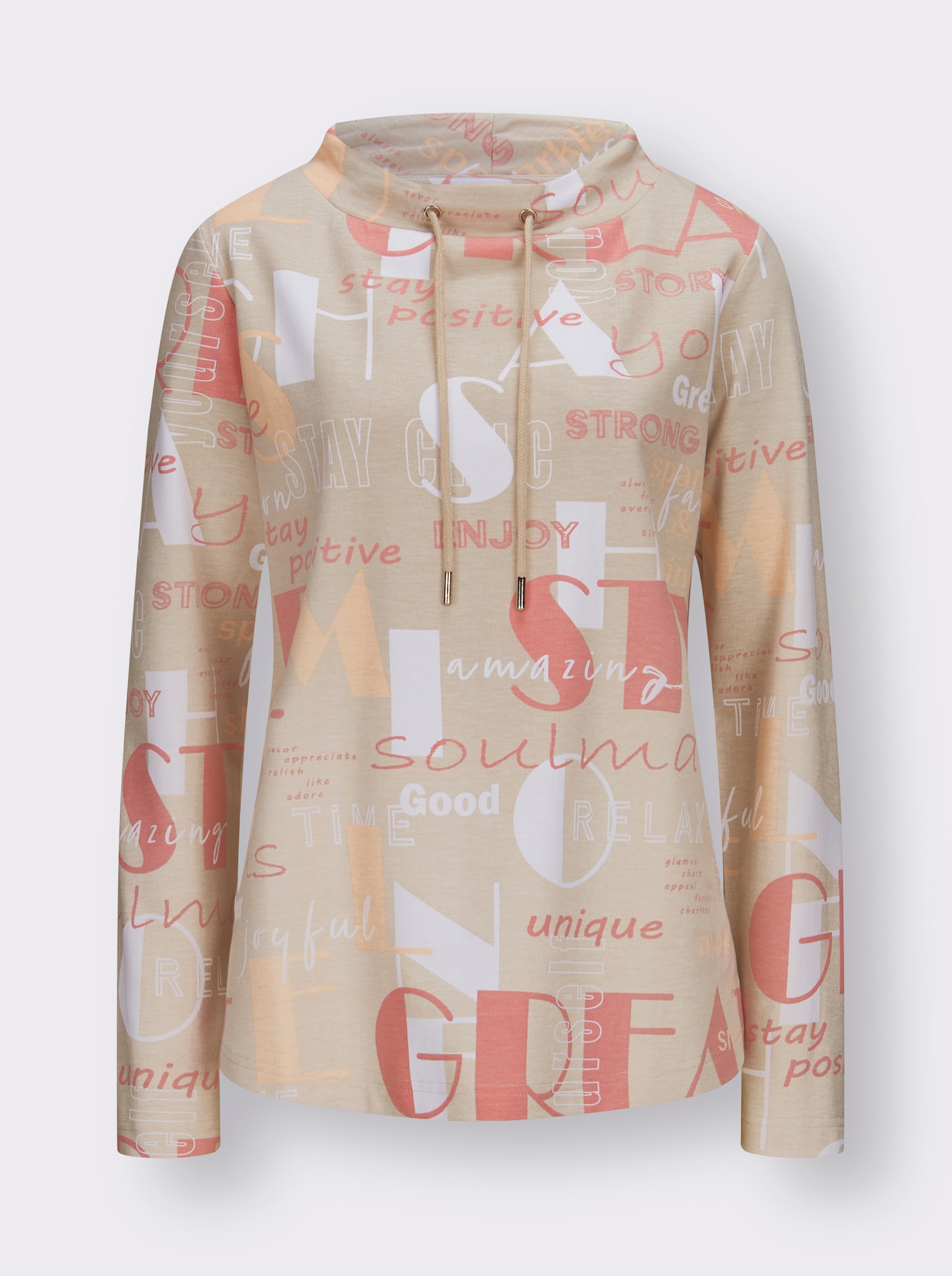 Sweatshirt mit Lettering-Print - flamingo-sand-bedruckt