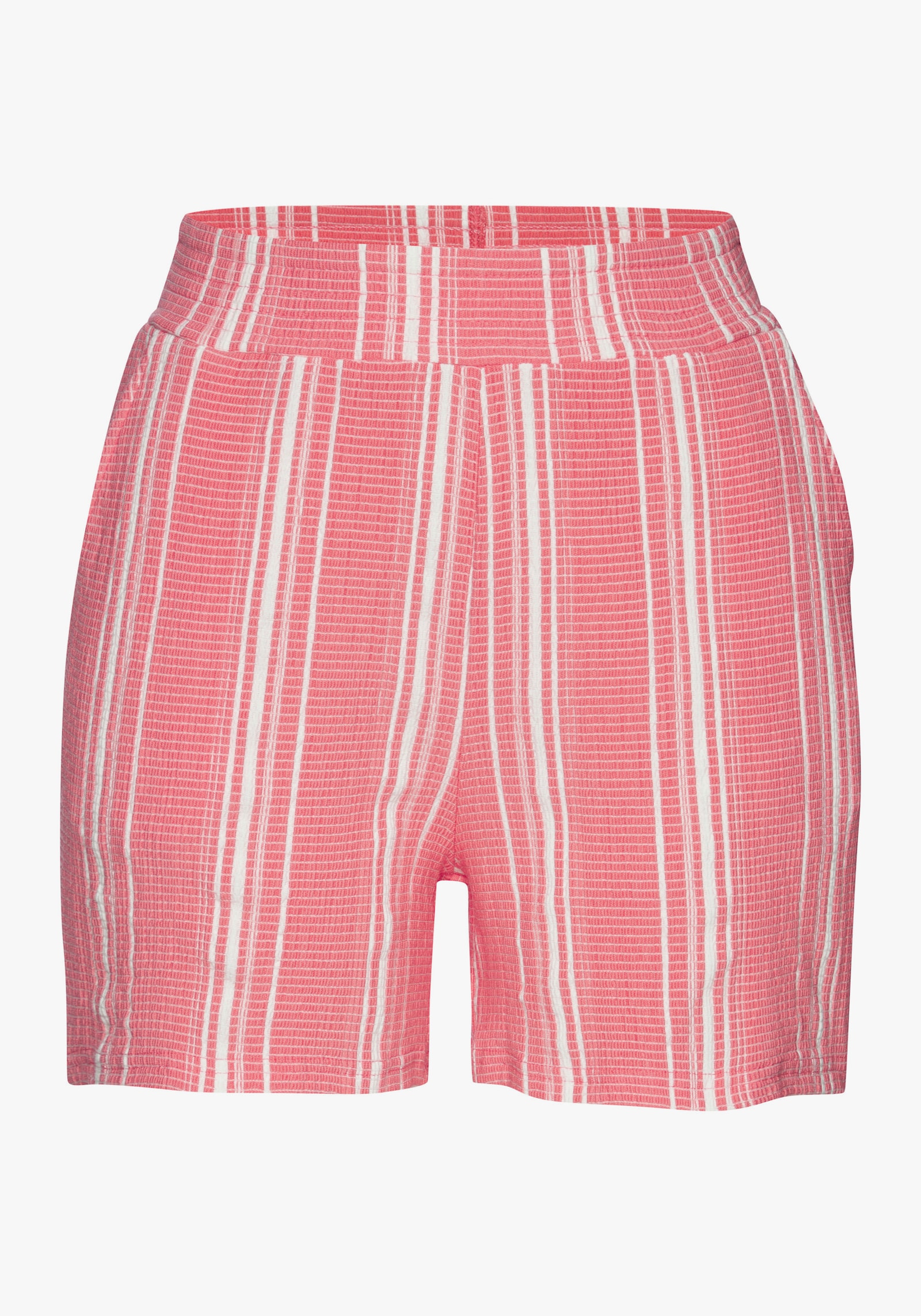 LASCANA Shorts - koralle-weiß gestreift