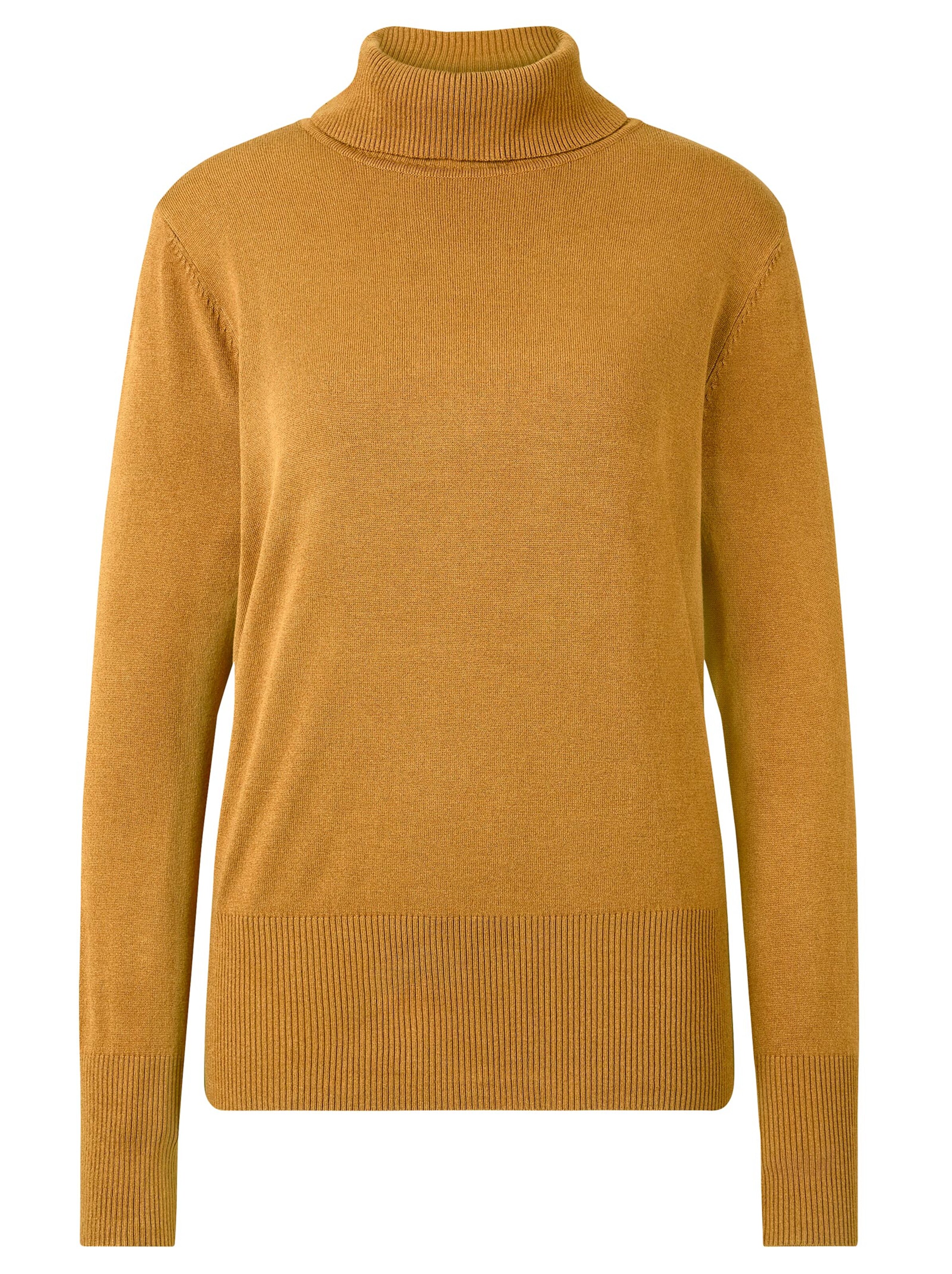 Rollkragen-Pullover - curry