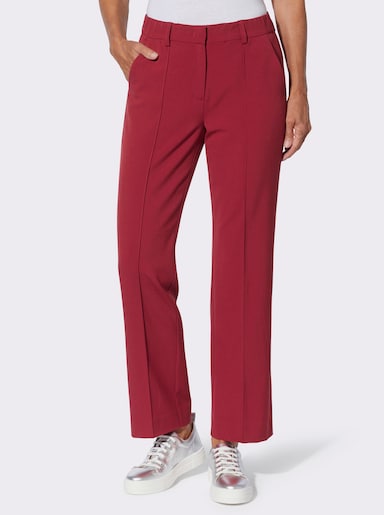 Stoffhose mit innenliegendem Dehnbund - kirsche