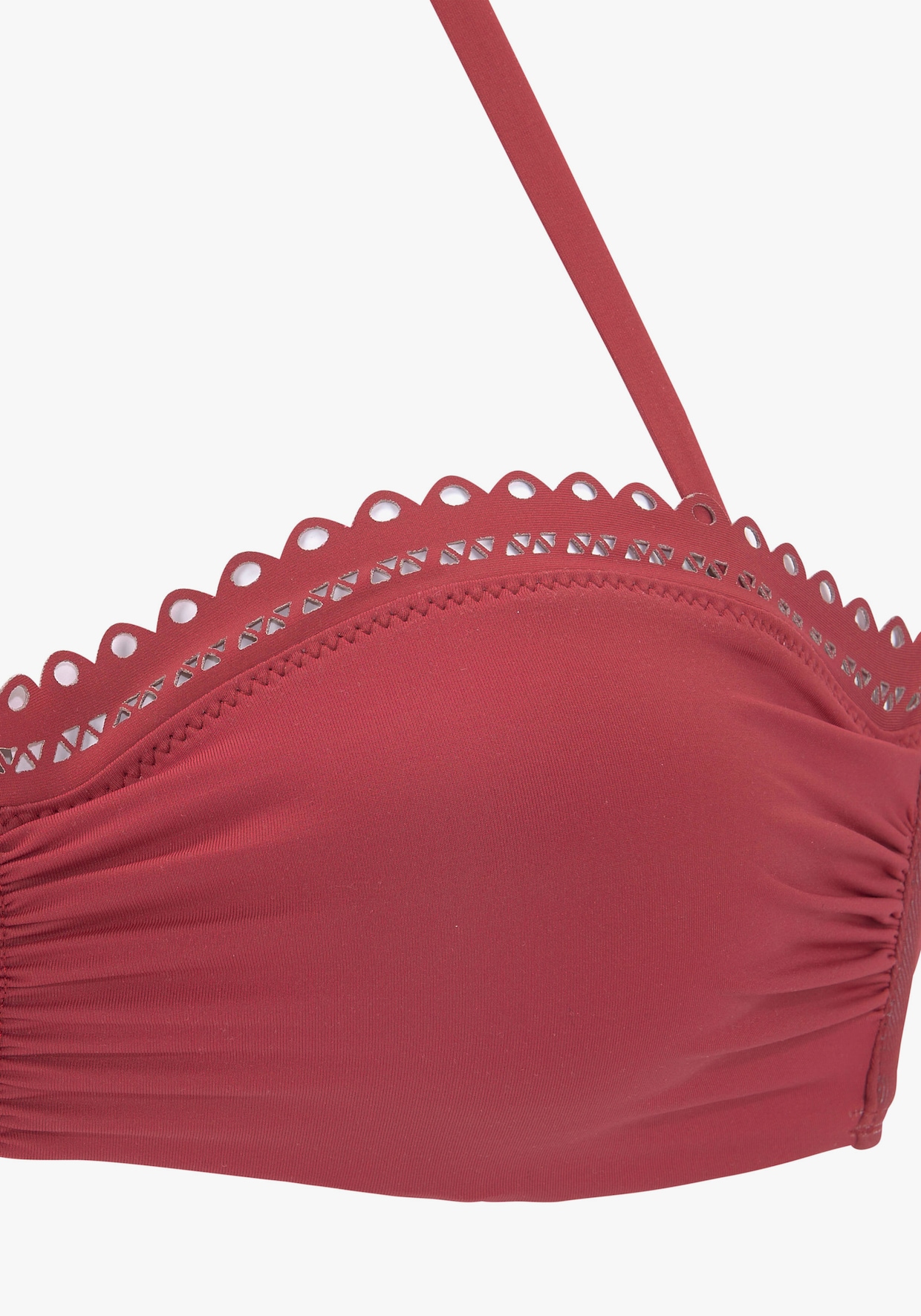 s.Oliver haut de bikini bandeau à armatures - rouille