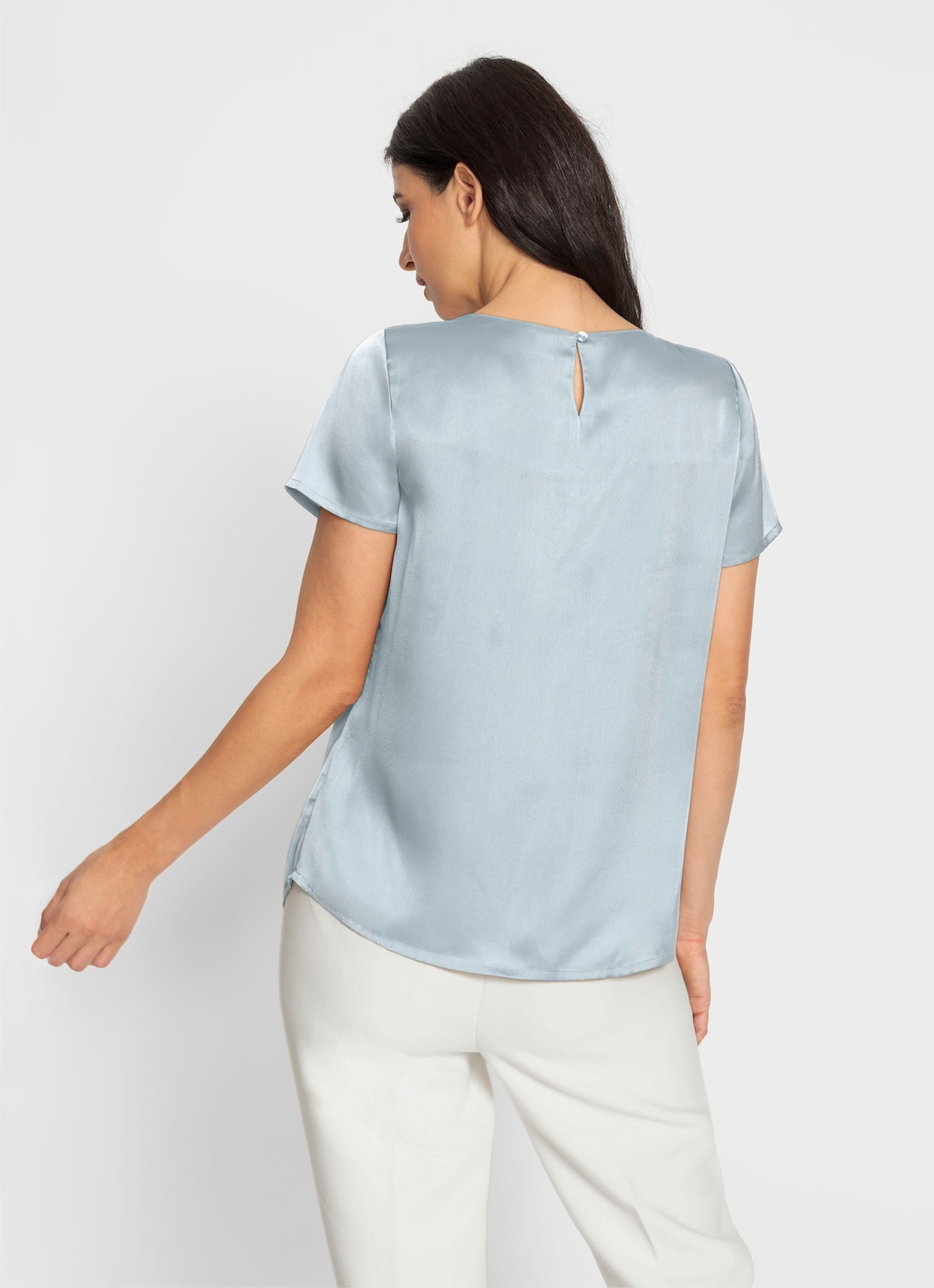 heine Blouse met korte mouwen - lichtblauw